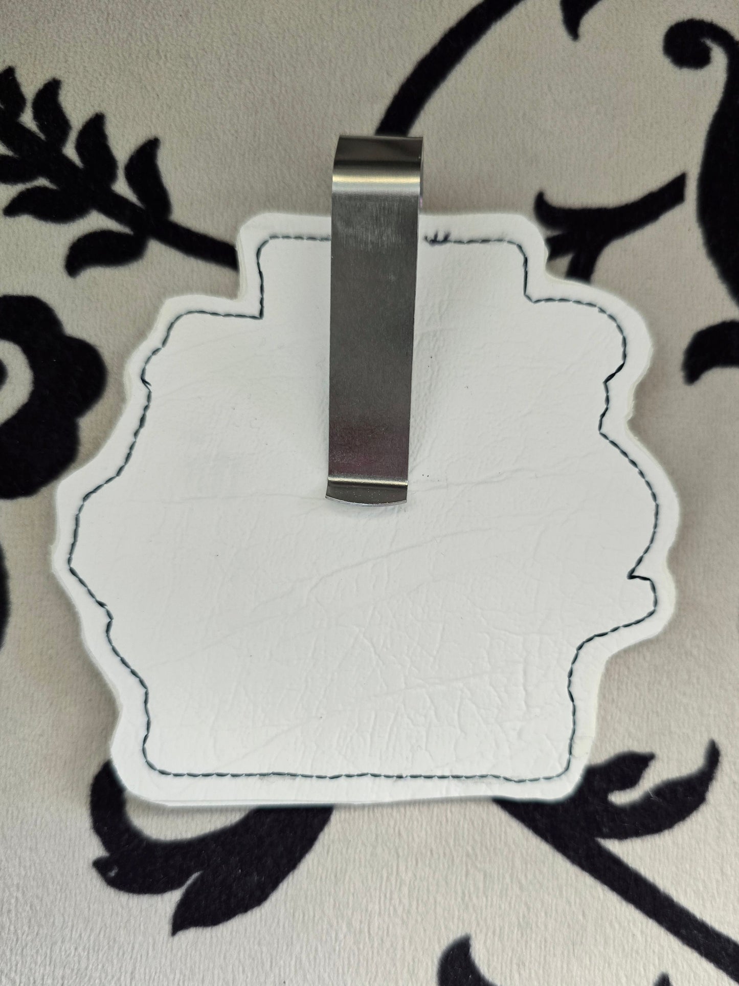 Car Visor Clip - I Keep My Muscles in the Garage - Handcut Vinyl - Discontinued