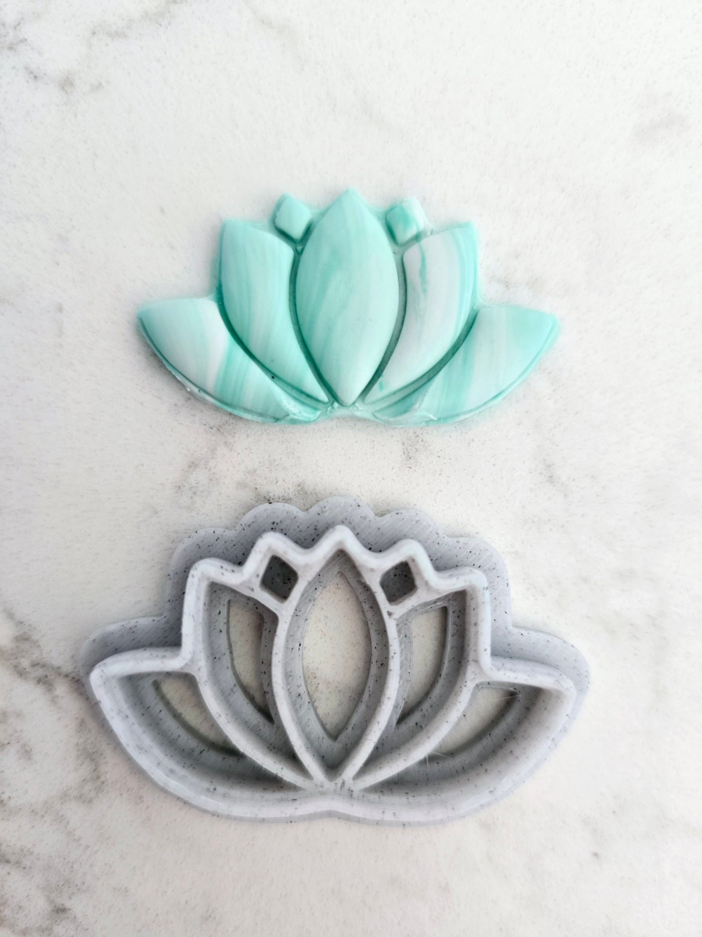 Lotus Polymer Clay 3D Printed Cutters - set of 2 - Discounted