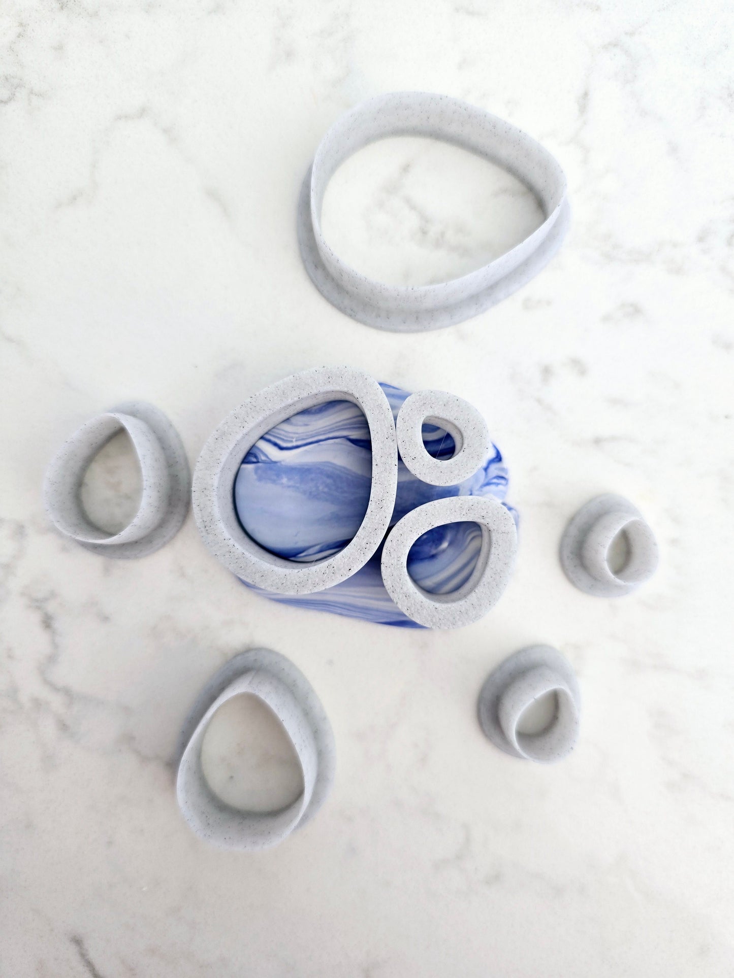 Easter Egg Polymer Clay 3D Printed Cutters - set of 8 - Discounted