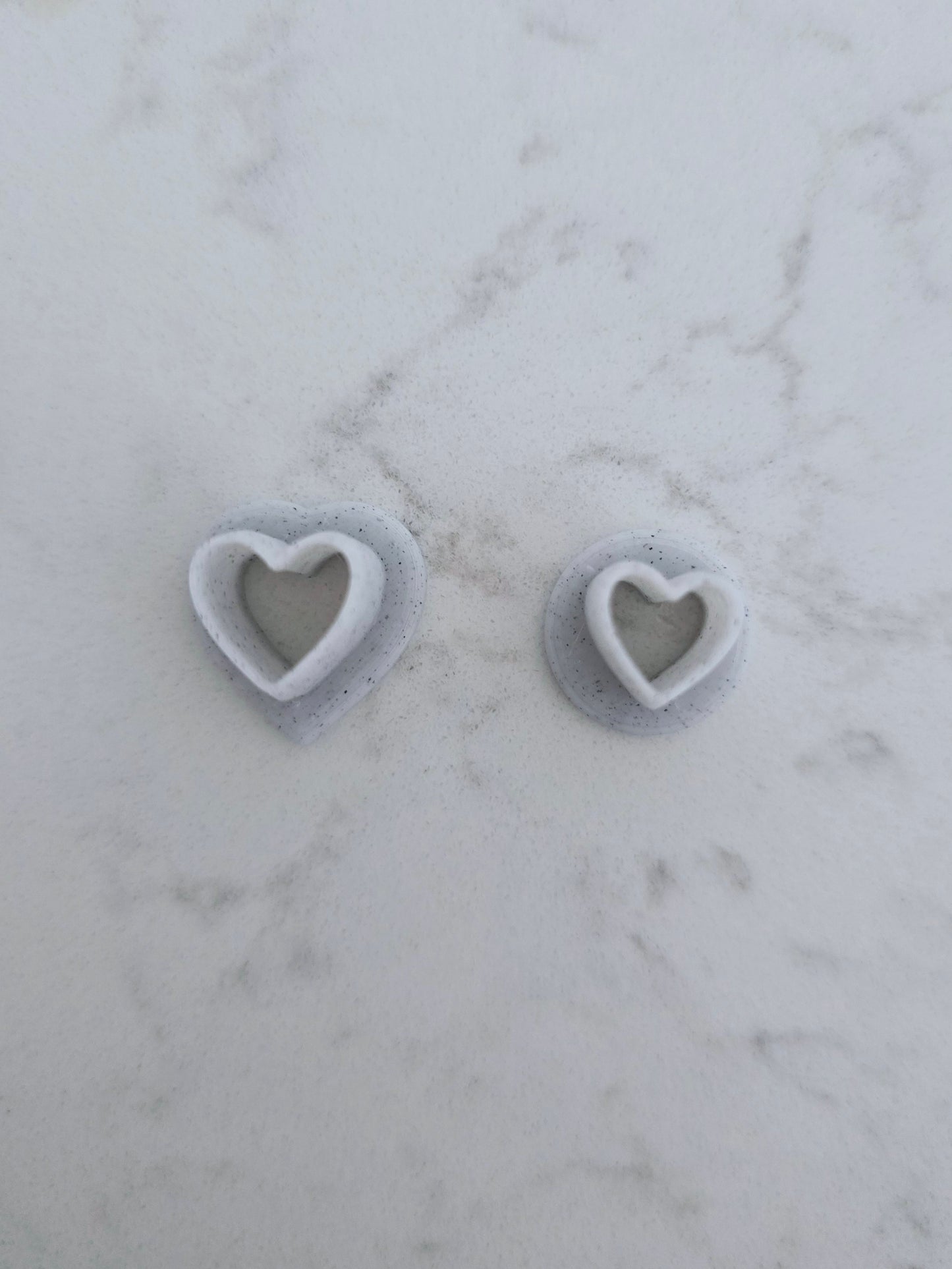 Tiny Heart Stud Polymer Clay 3D Printed Cutters - Pair of Cutters - Discounted
