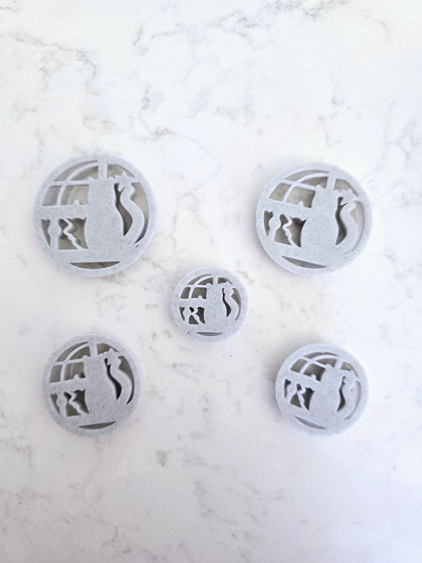 Mystical Cat and Moon Polymer Clay 3D Printed Cutters - set of 5 - Discounted