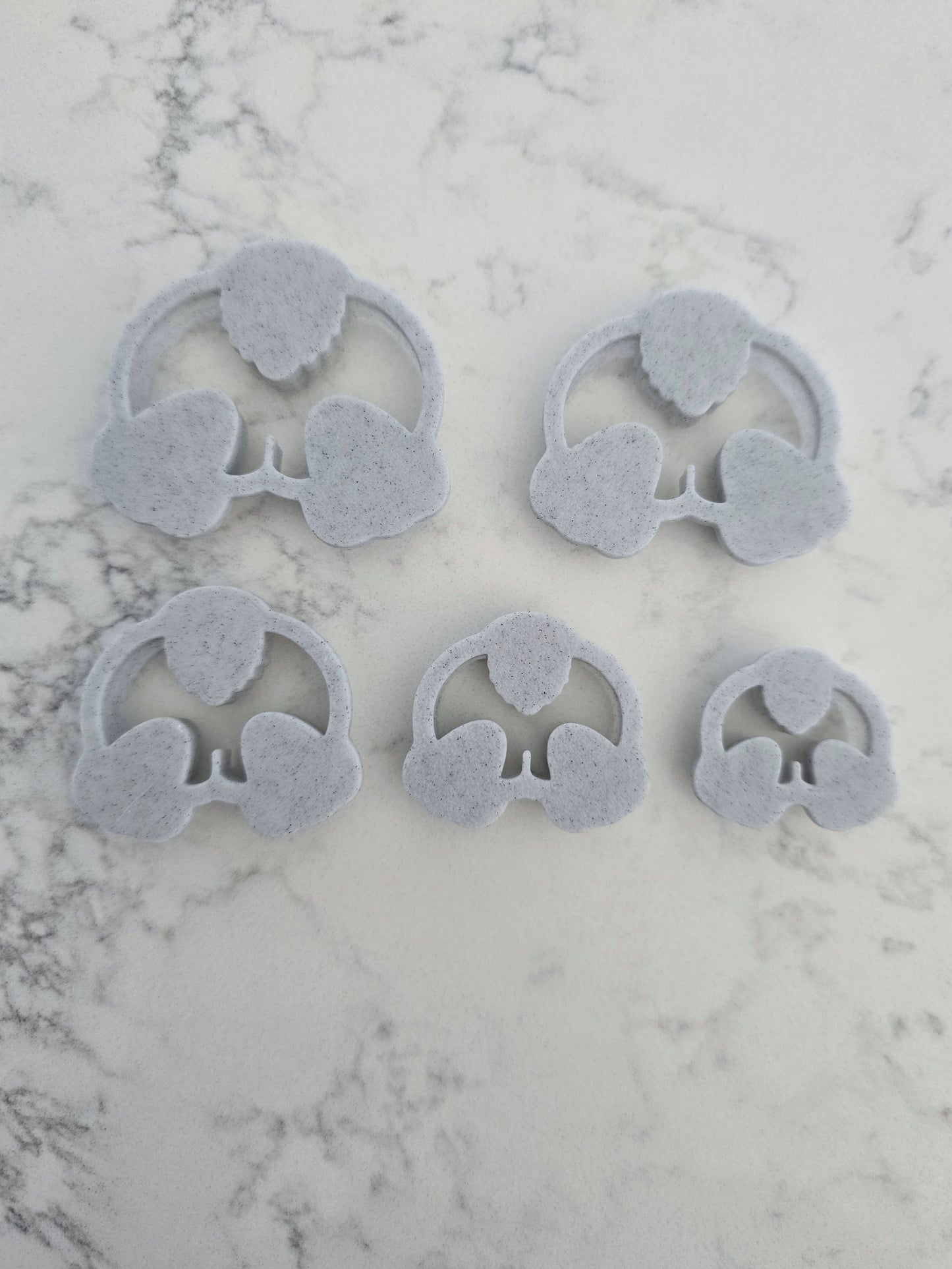 Easter Bunny Tail Polymer Clay 3D Printed Cutters - set of 5 - Discounted