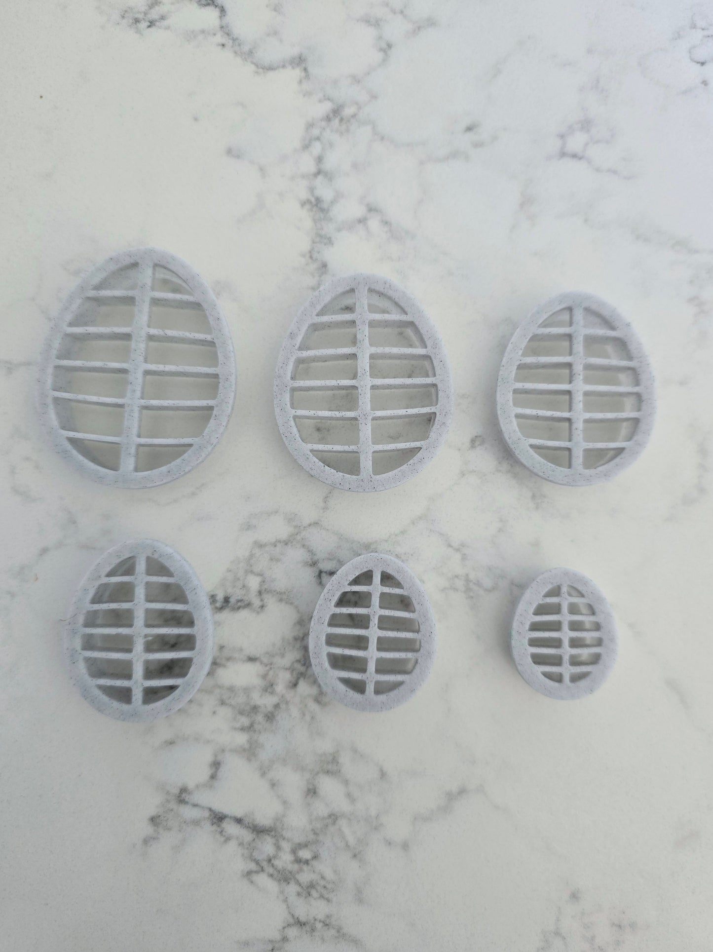 Easter Egg Polymer Clay 3D Printed Cutters - set of 6 - Discounted