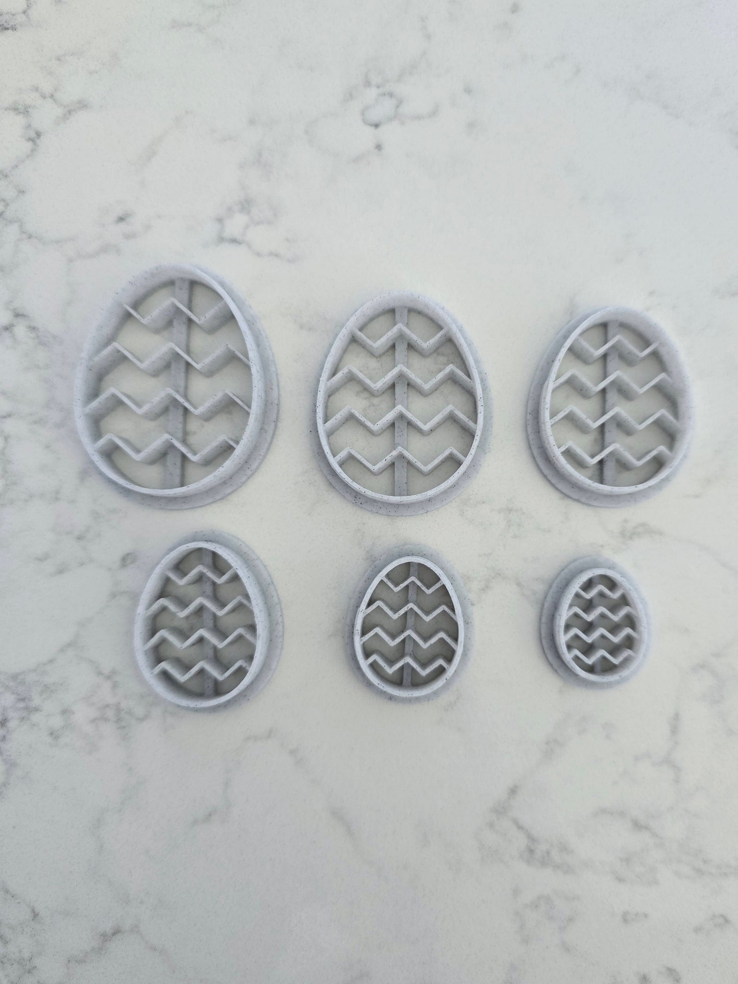 Easter Egg Polymer Clay 3D Printed Cutters - set of 6 - Discounted