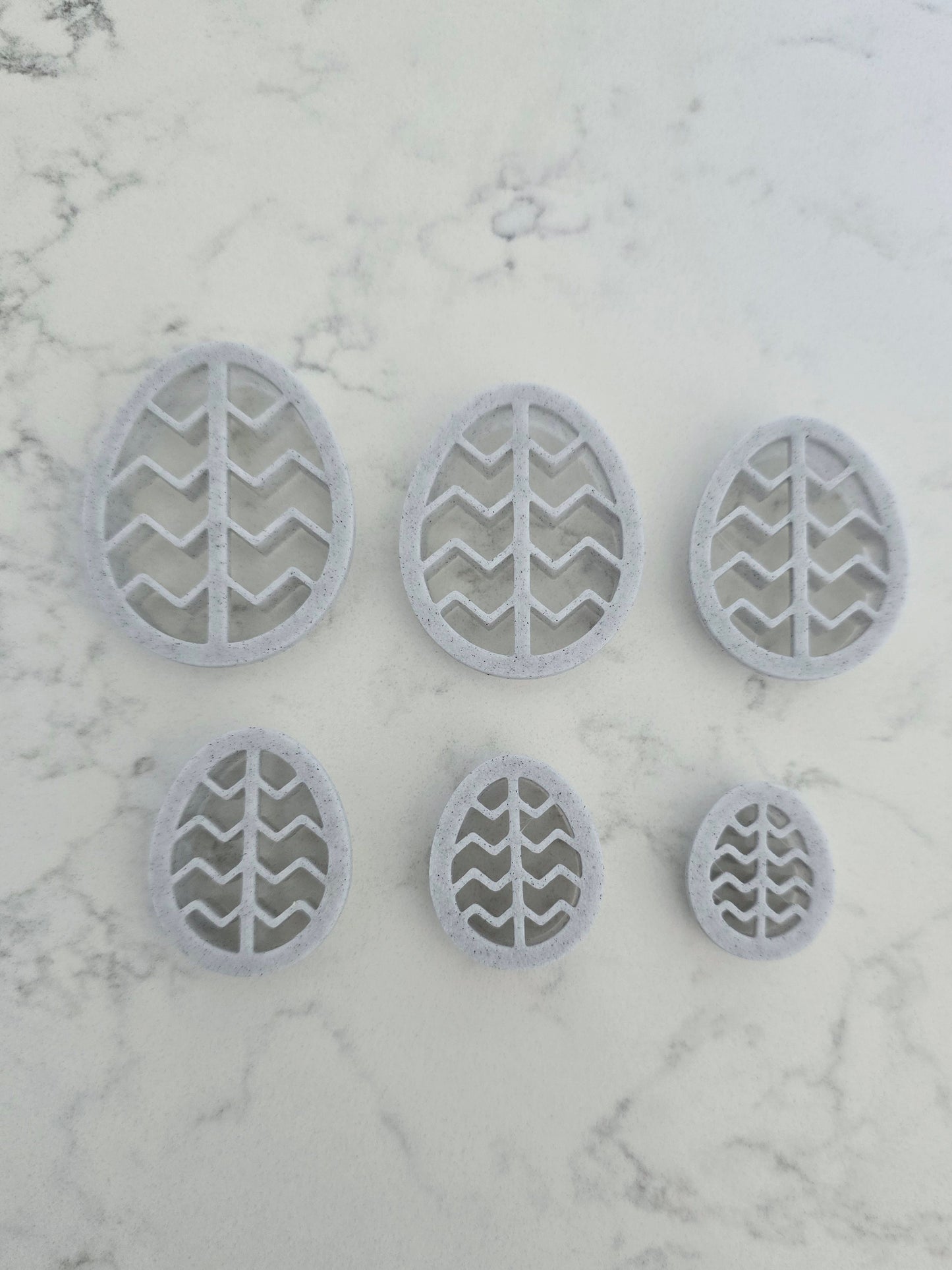Easter Egg Polymer Clay 3D Printed Cutters - set of 6 - Discounted