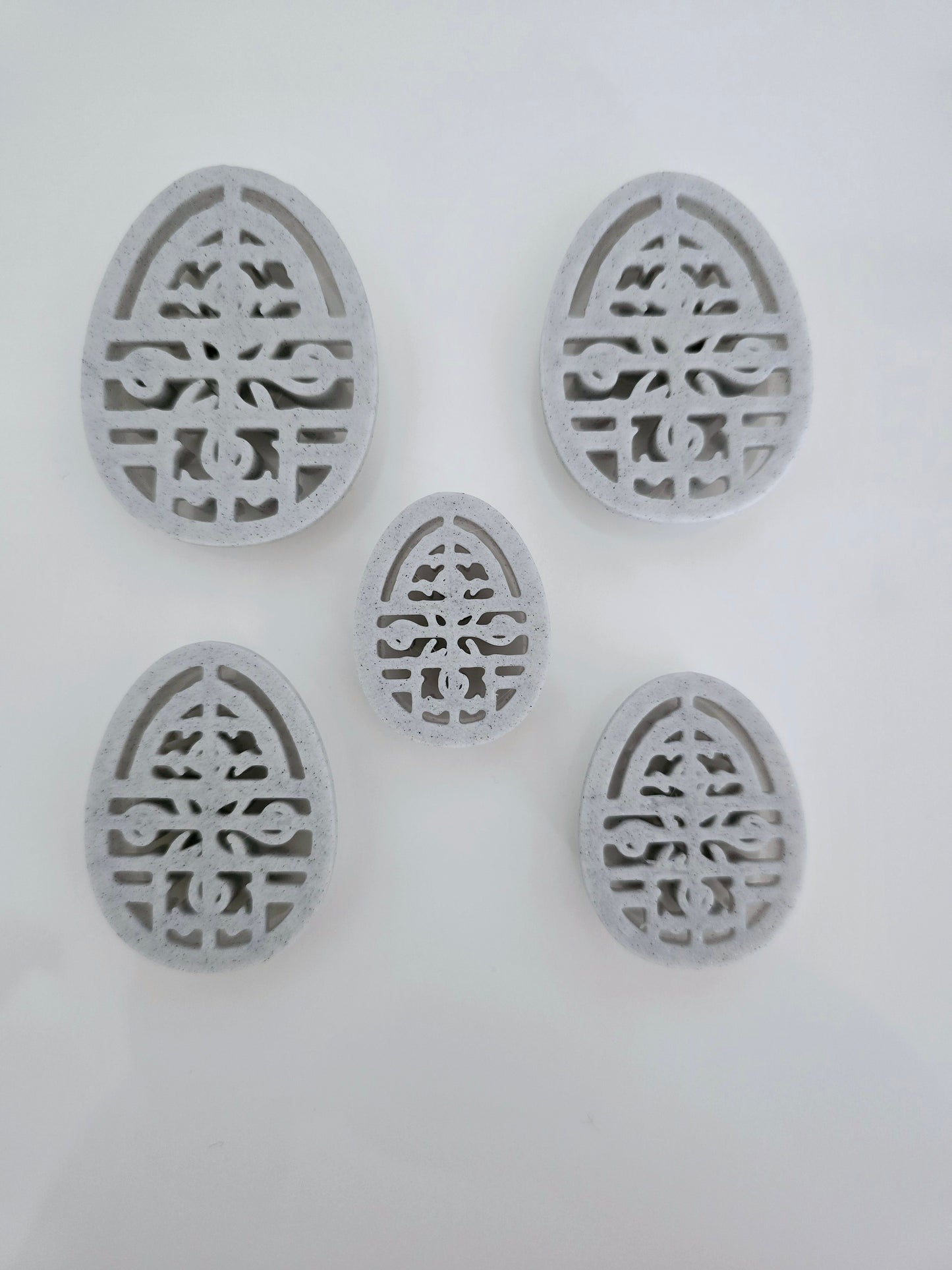 Easter Ornate Eggs Polymer Clay 3D Printed Cutters - set of 5 - Discounted