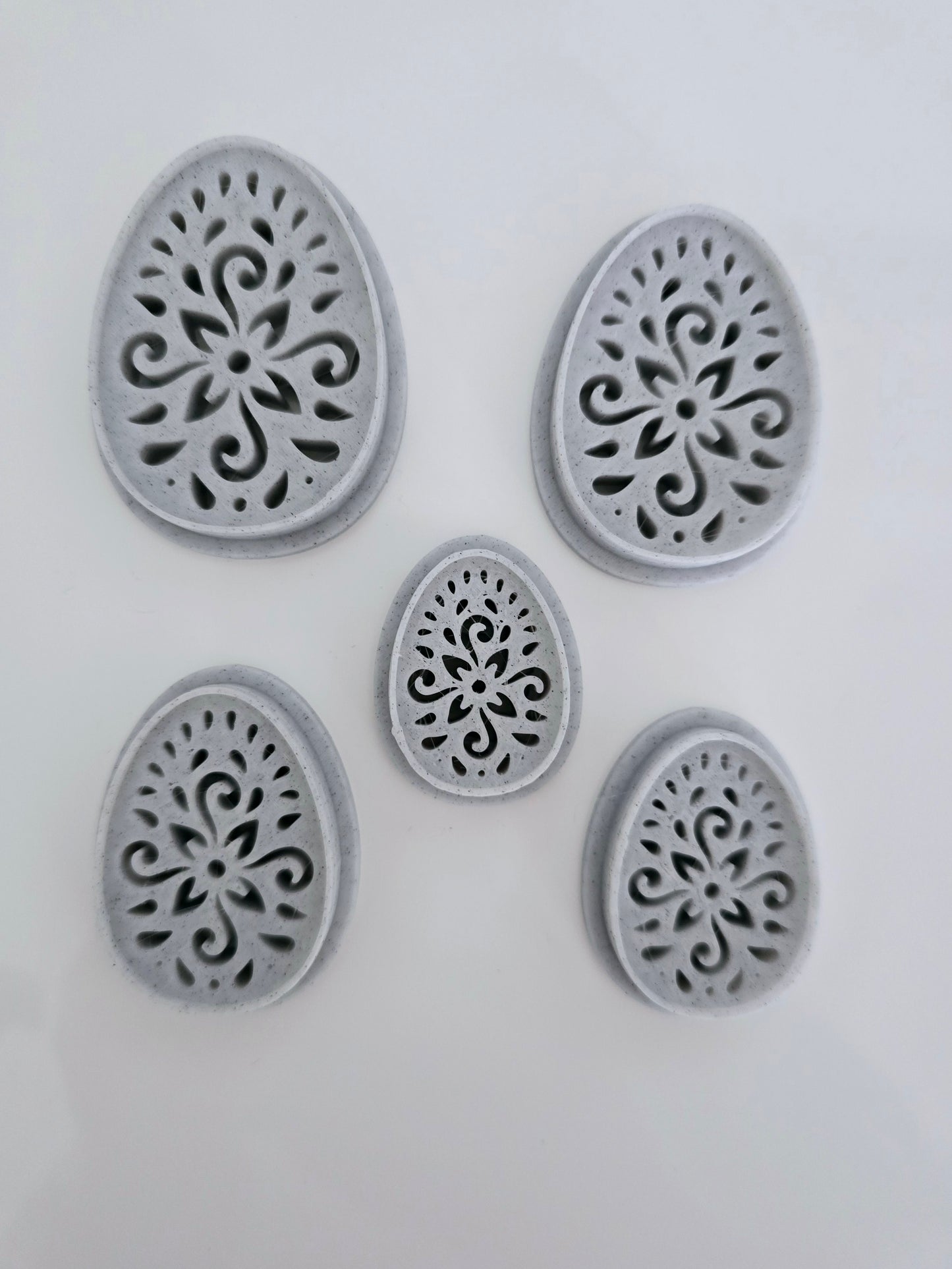 Easter Ornate Eggs Polymer Clay 3D Printed Cutters - set of 5 - Discounted