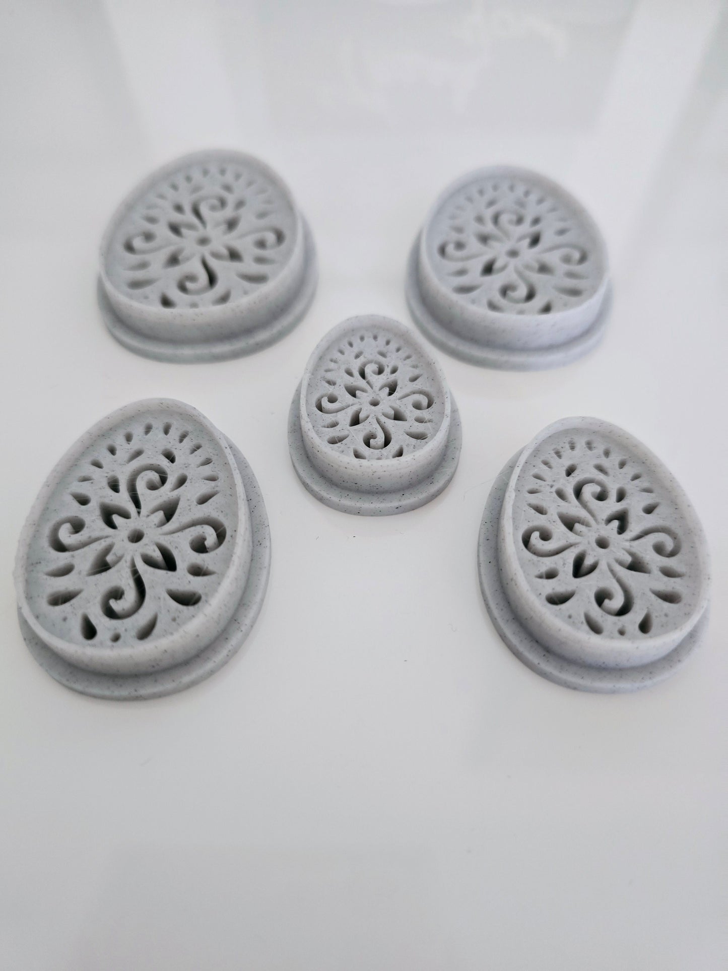 Easter Ornate Eggs Polymer Clay 3D Printed Cutters - set of 5 - Discounted