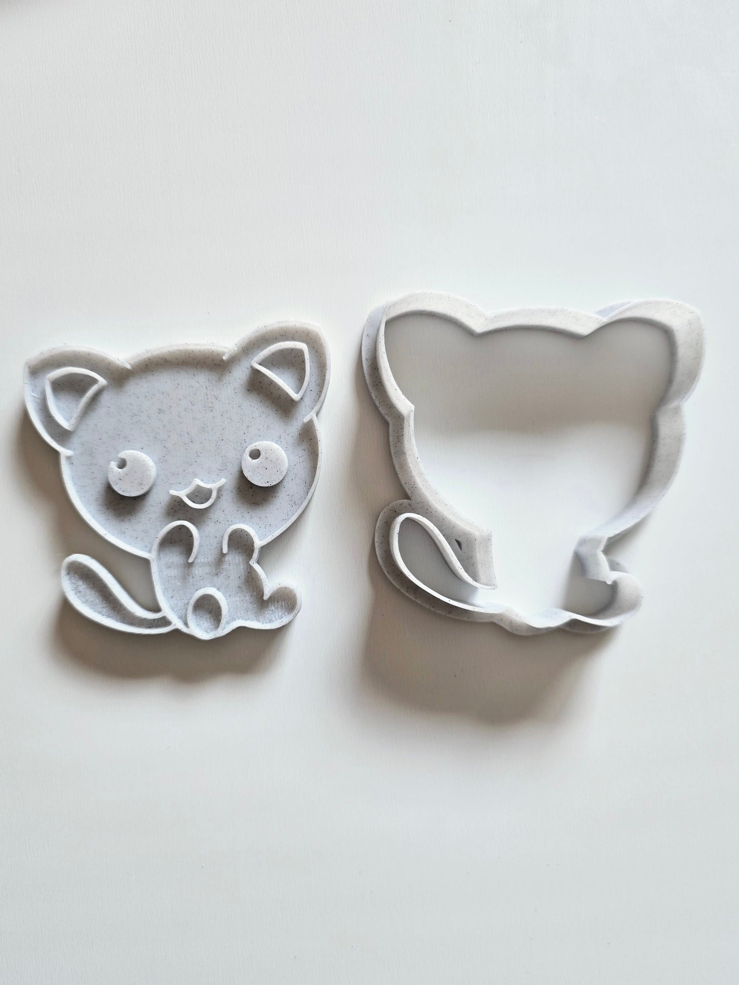 Cute Cat 3D Printed Playdough Cutters - set of 2 - discontinued