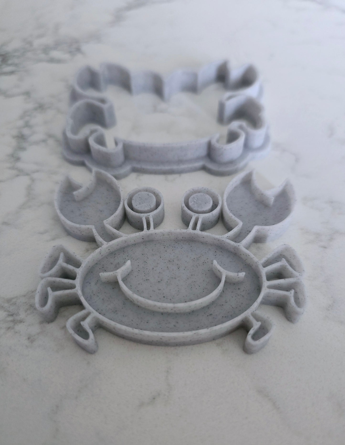 Crab 3D Printed Playdough Cutters - set of 2