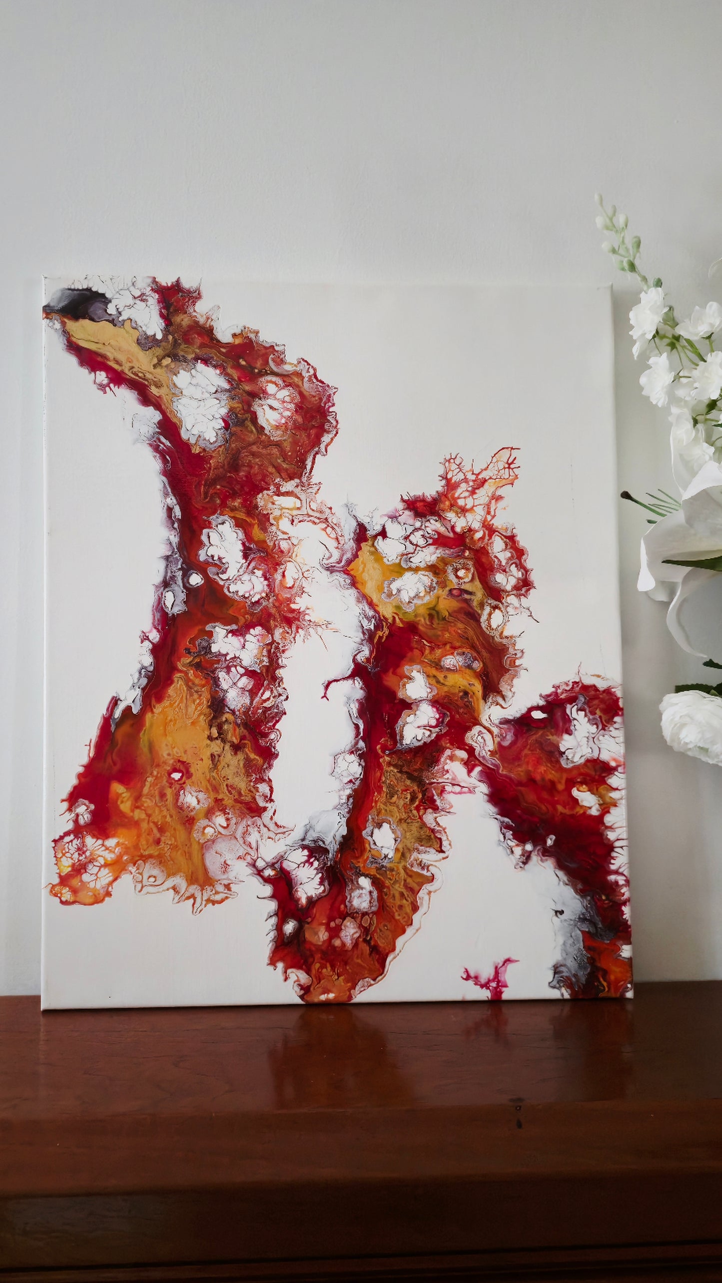 Original Abstract Acrylic Pour Statement Painting by Australian Artist - one of a kind