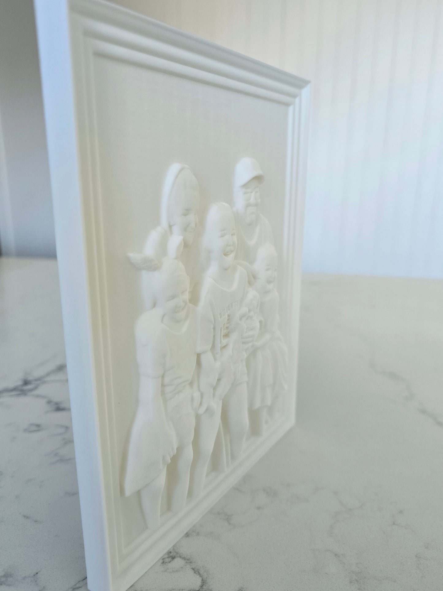 Custom 3D Printed Photo – Raised Family Portrait Keepsake