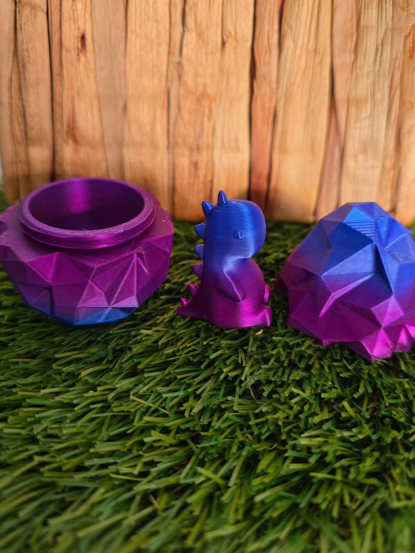 3D Printed Dino Egg with Tiny Dinosaur Inside