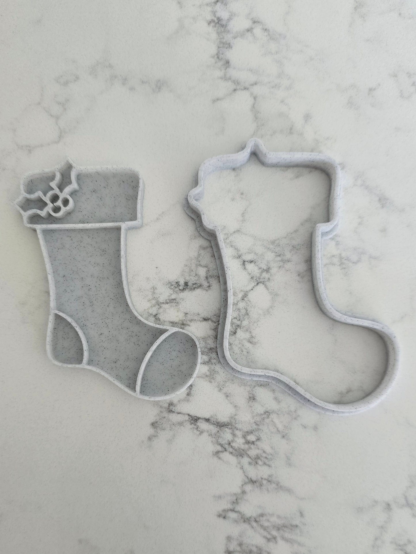 Christmas Stocking 3D Printed Playdough Cutters - set of 2