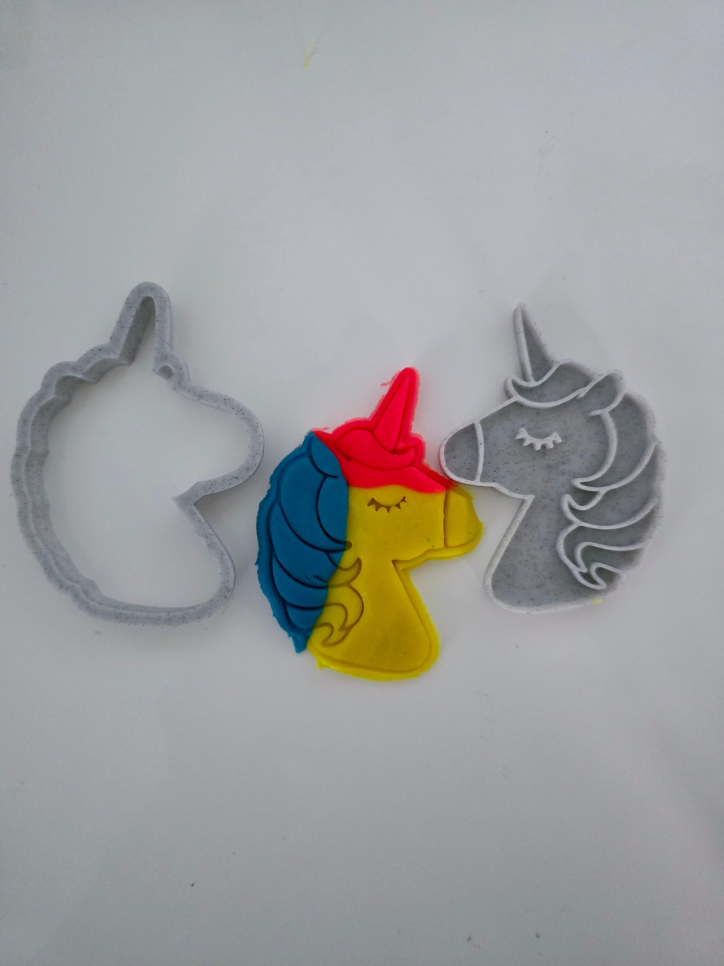 Unicorn 3D Printed Playdough Cutters - set of 2