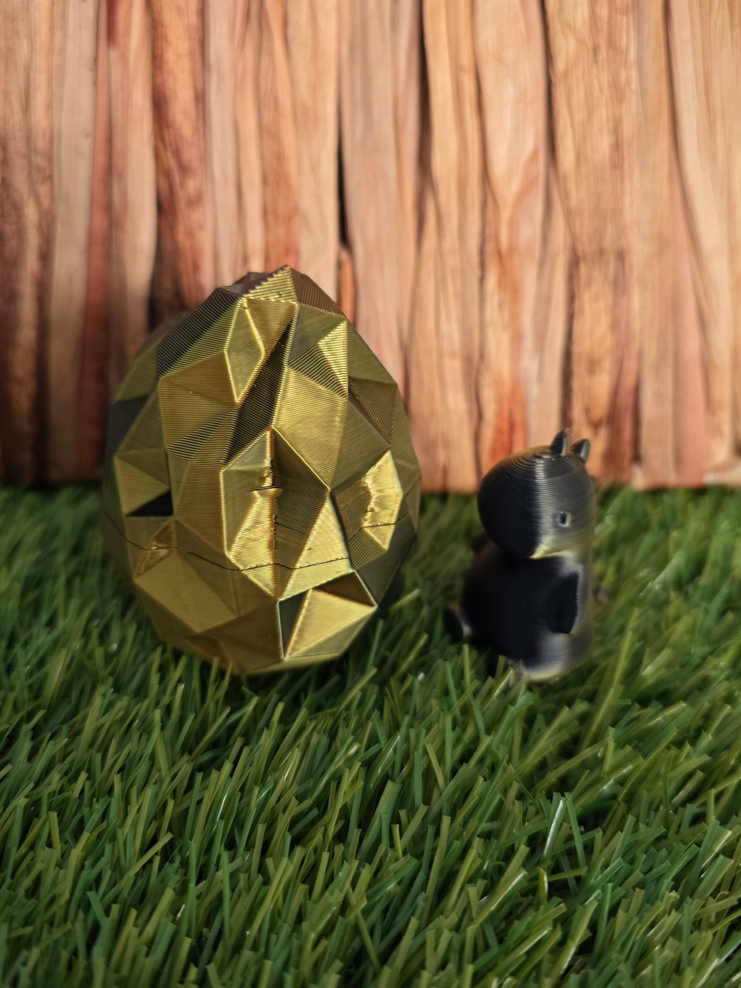 3D Printed Dino Egg with Tiny Dinosaur Inside