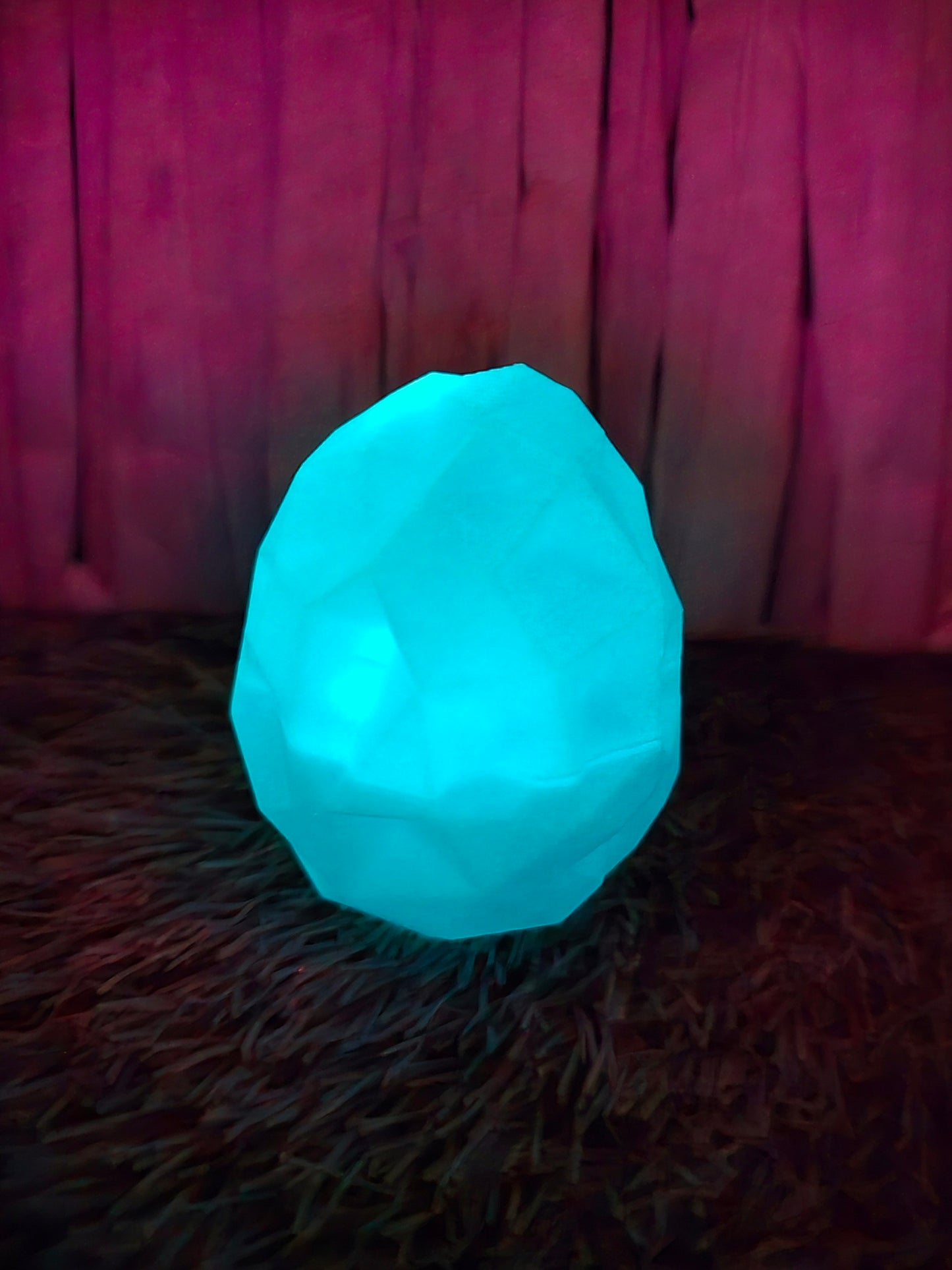 3D Printed Dino Egg with Tiny Dinosaur Inside - Glow-in-the-dark