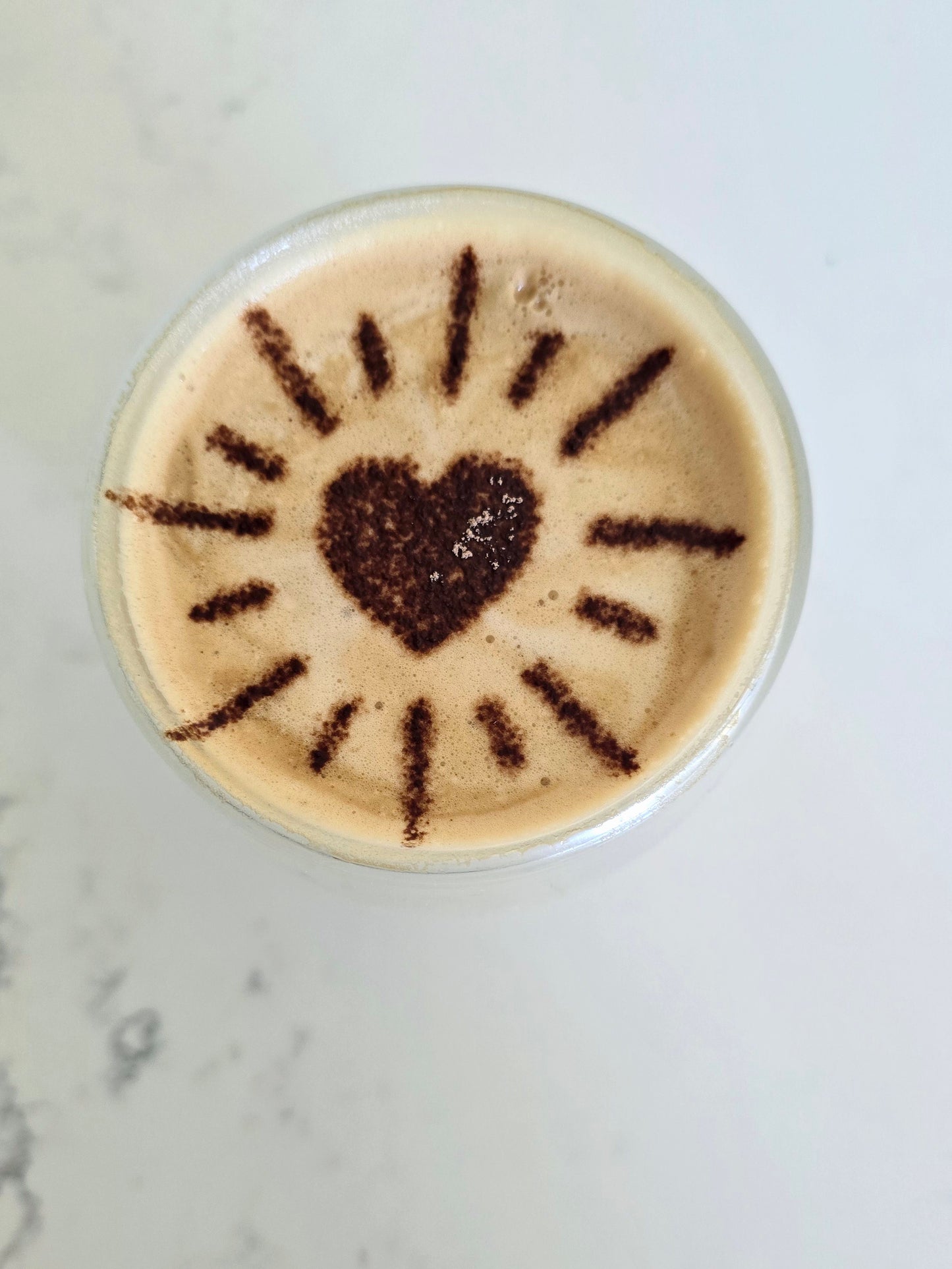 Heart - Coffee / Hot Chocolate Stencil - 3D printed