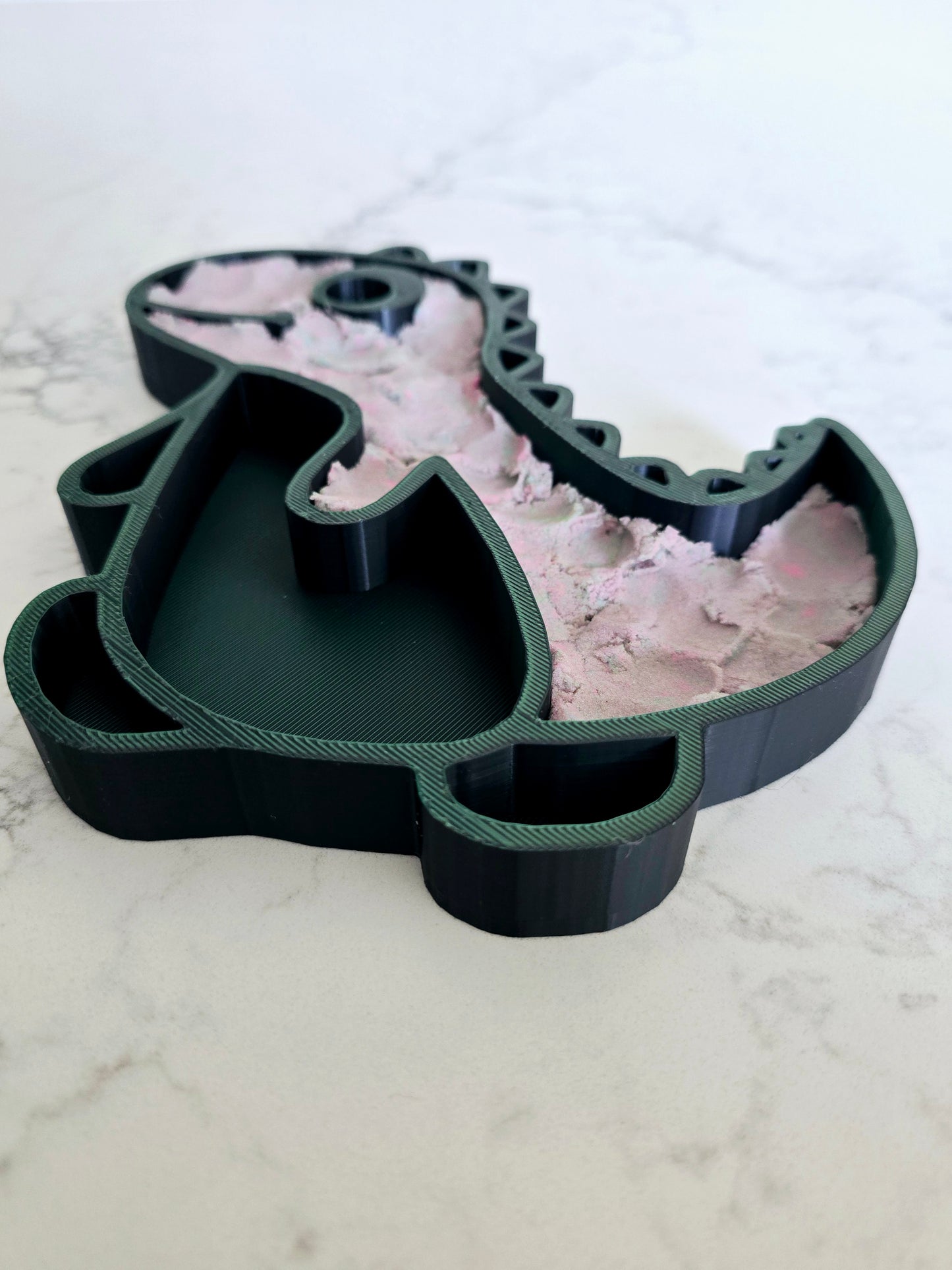 Eco-Friendly 3D Printed Dinosaur Sensory Tray – Perfect for Creative Play