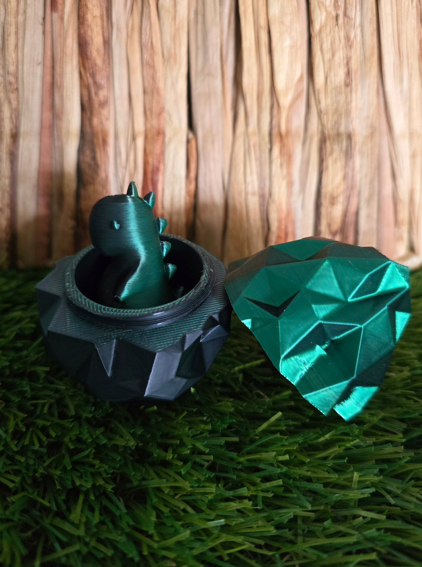 3D Printed Dino Egg with Tiny Dinosaur Inside