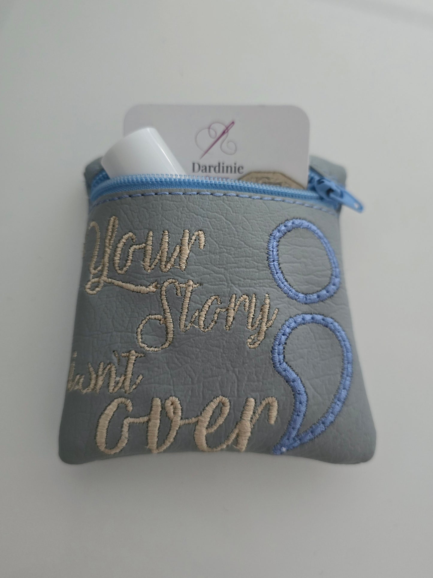 Your Story Isn't Over ; Mental Health Awareness Vinyl Coin Purse - Zip Bag