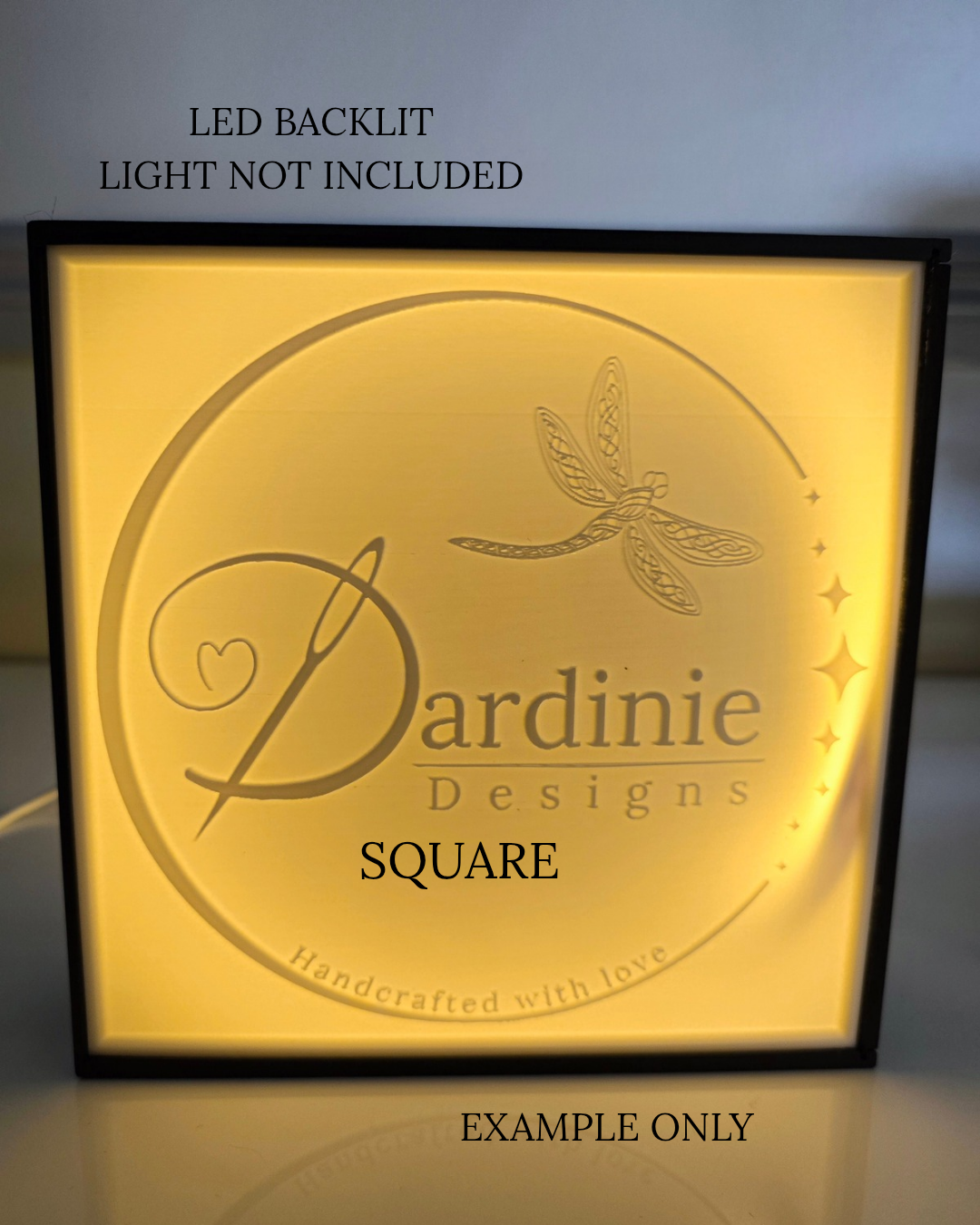 Custom 3D Printed Lithophane Lightbox Keepsake – Memorial, Wedding, Baby or Pet Photo - Light not included
