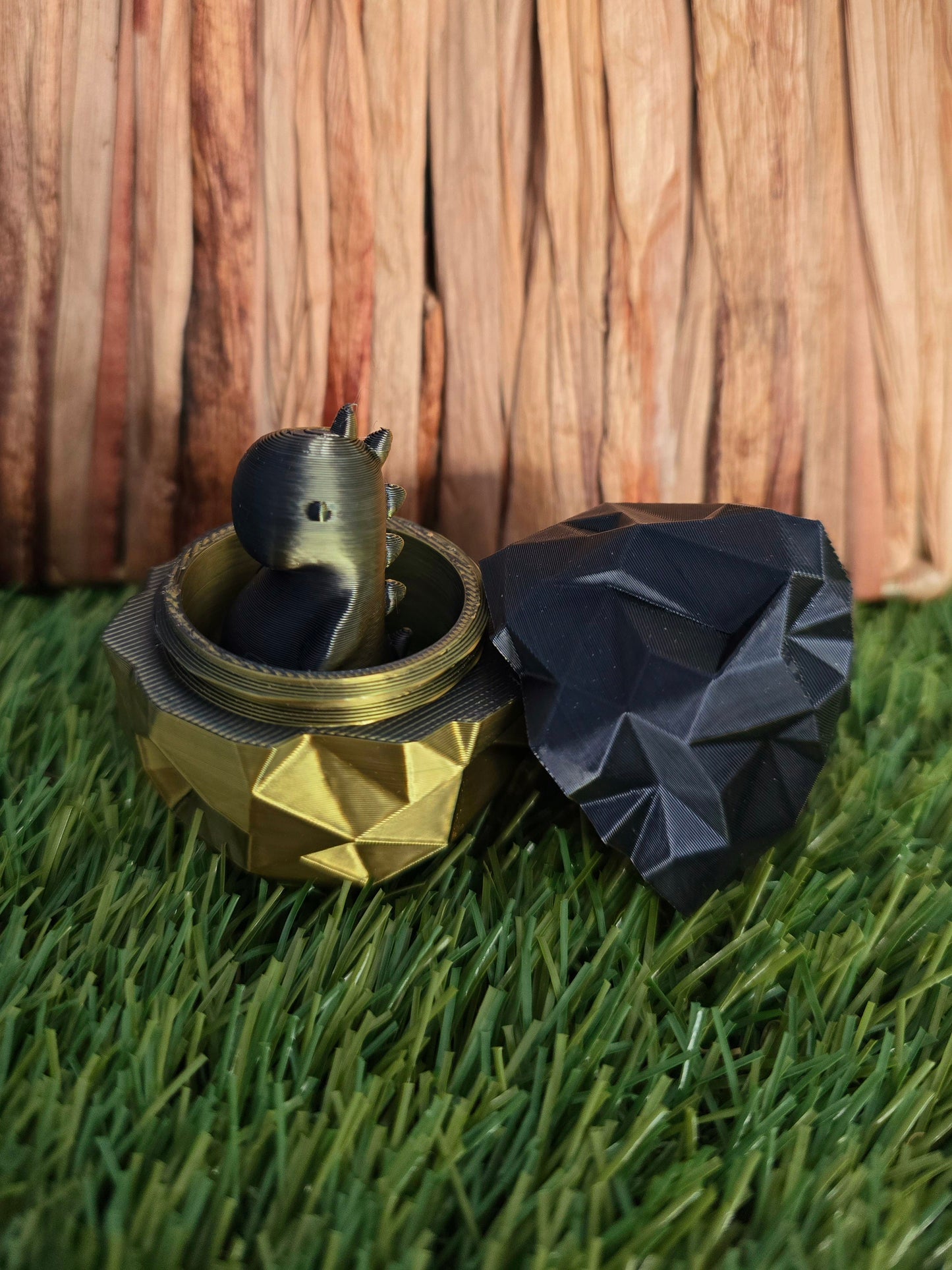 3D Printed Dino Egg with Tiny Dinosaur Inside