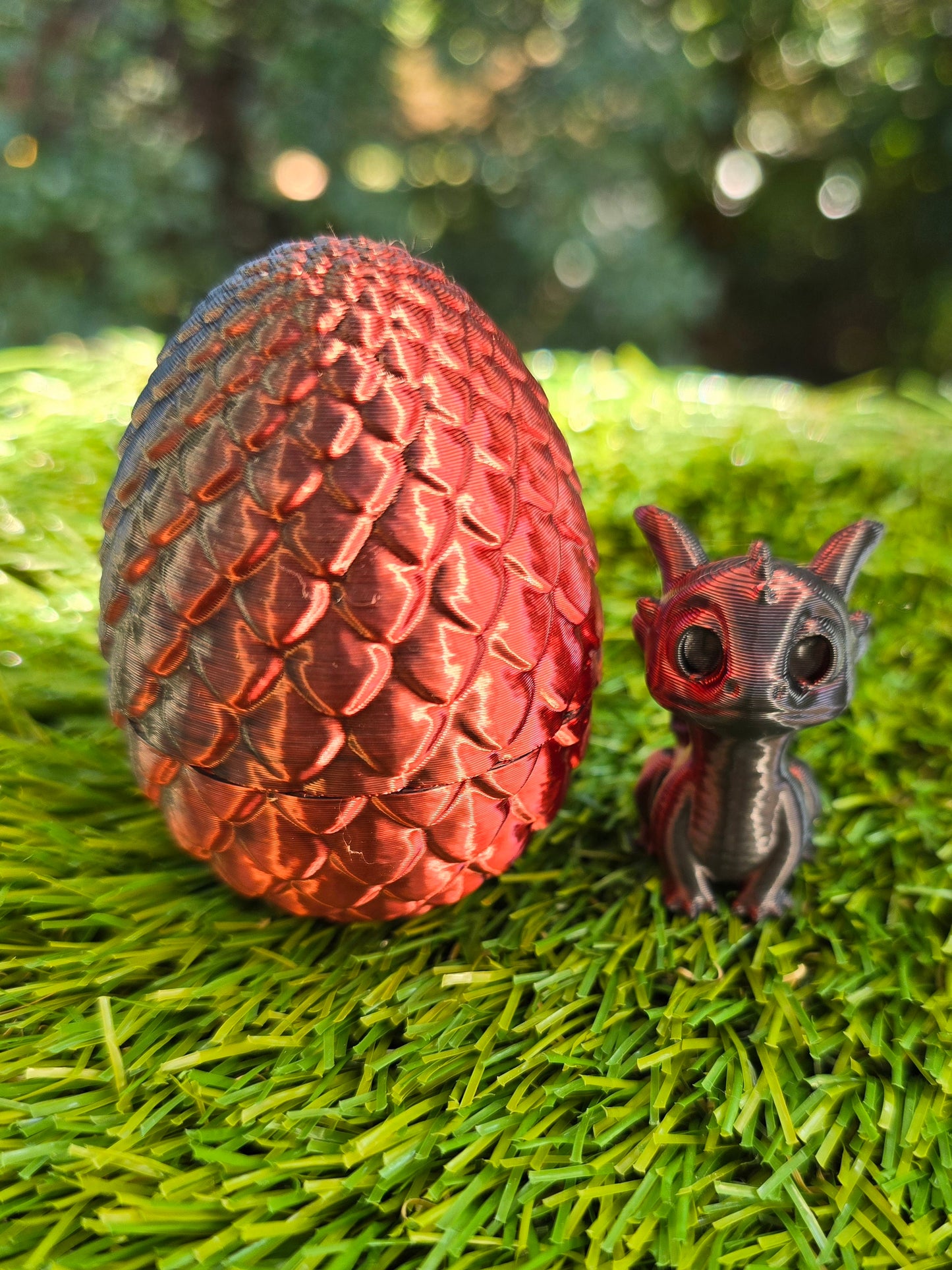3D Printed Dragon Egg with Tiny Dragon Inside – Easter Egg Alternative