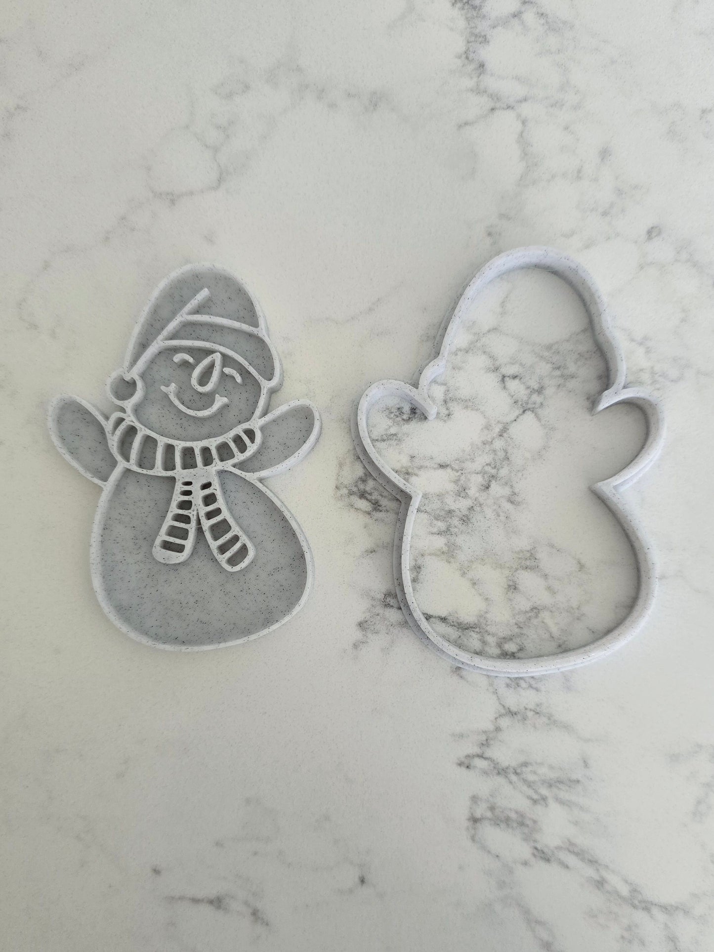 Christmas Snowman 3D Printed Playdough Cutters - set of 2