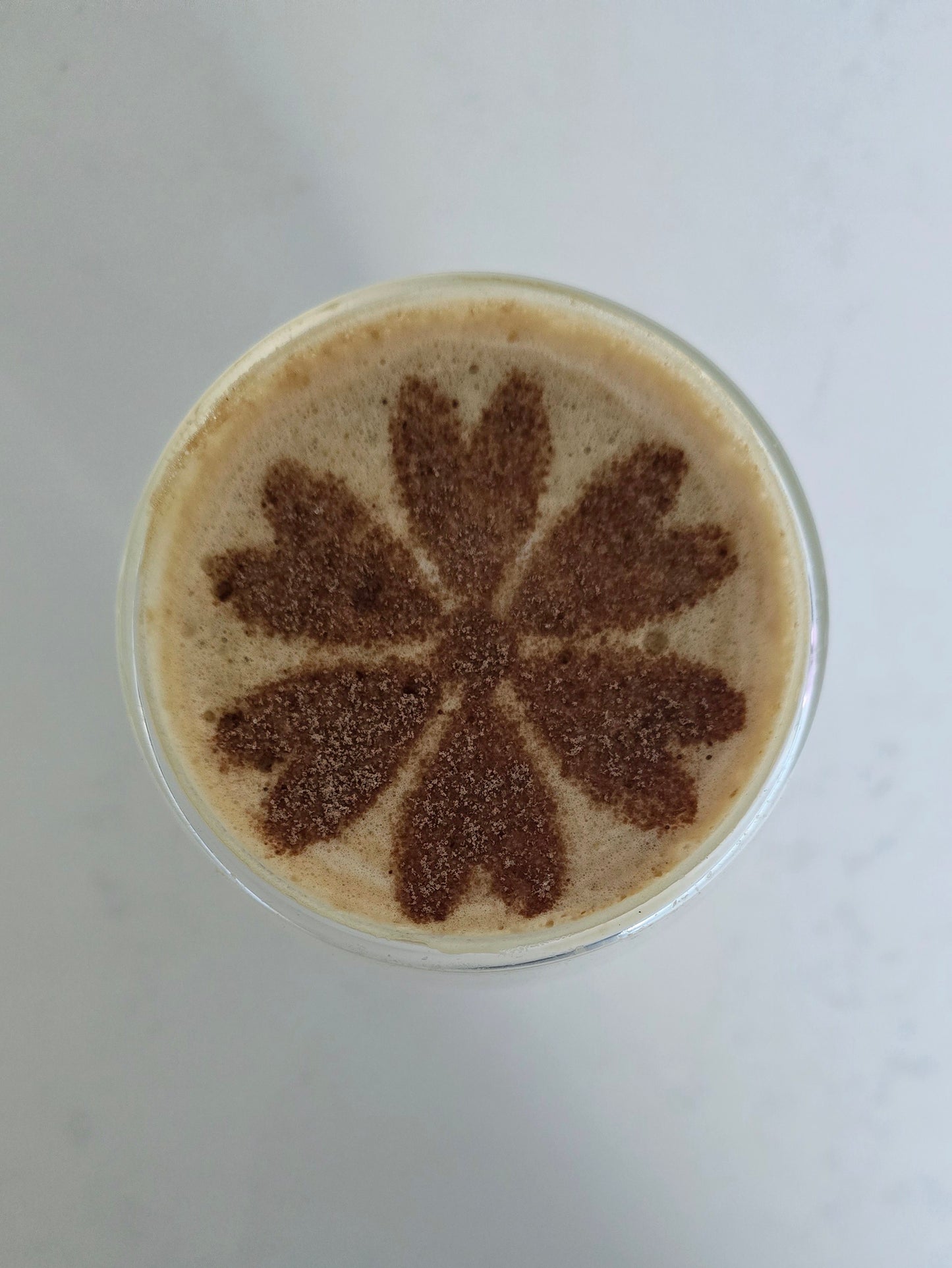 Heart Flower - Coffee / Hot Chocolate Stencil - 3D printed
