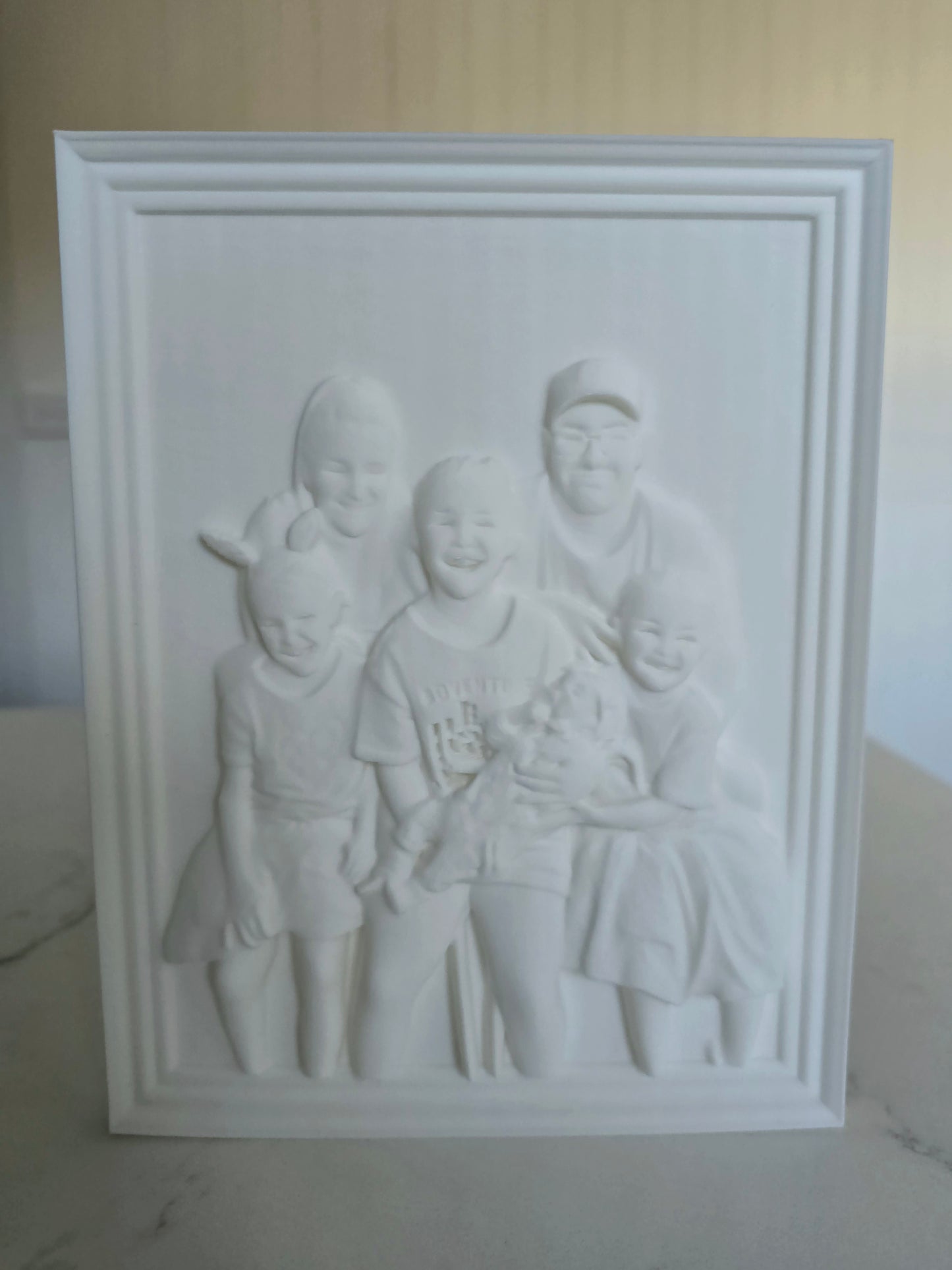 Custom 3D Printed Photo – Raised Family Portrait Keepsake