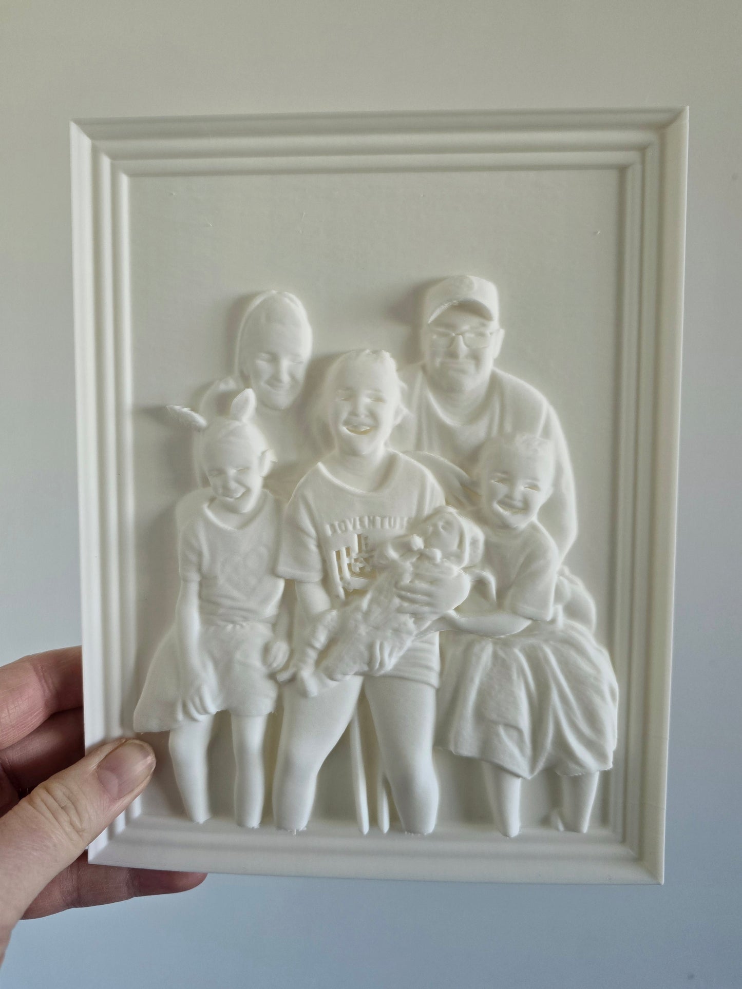 Custom 3D Printed Photo – Raised Family Portrait Keepsake