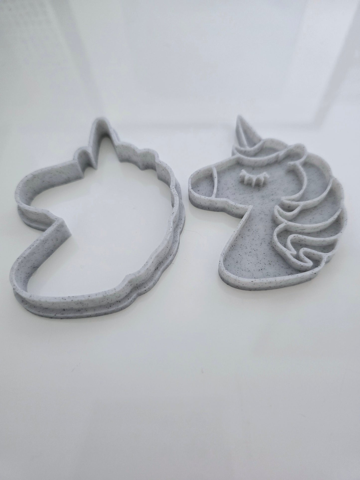 Unicorn 3D Printed Playdough Cutters - set of 2
