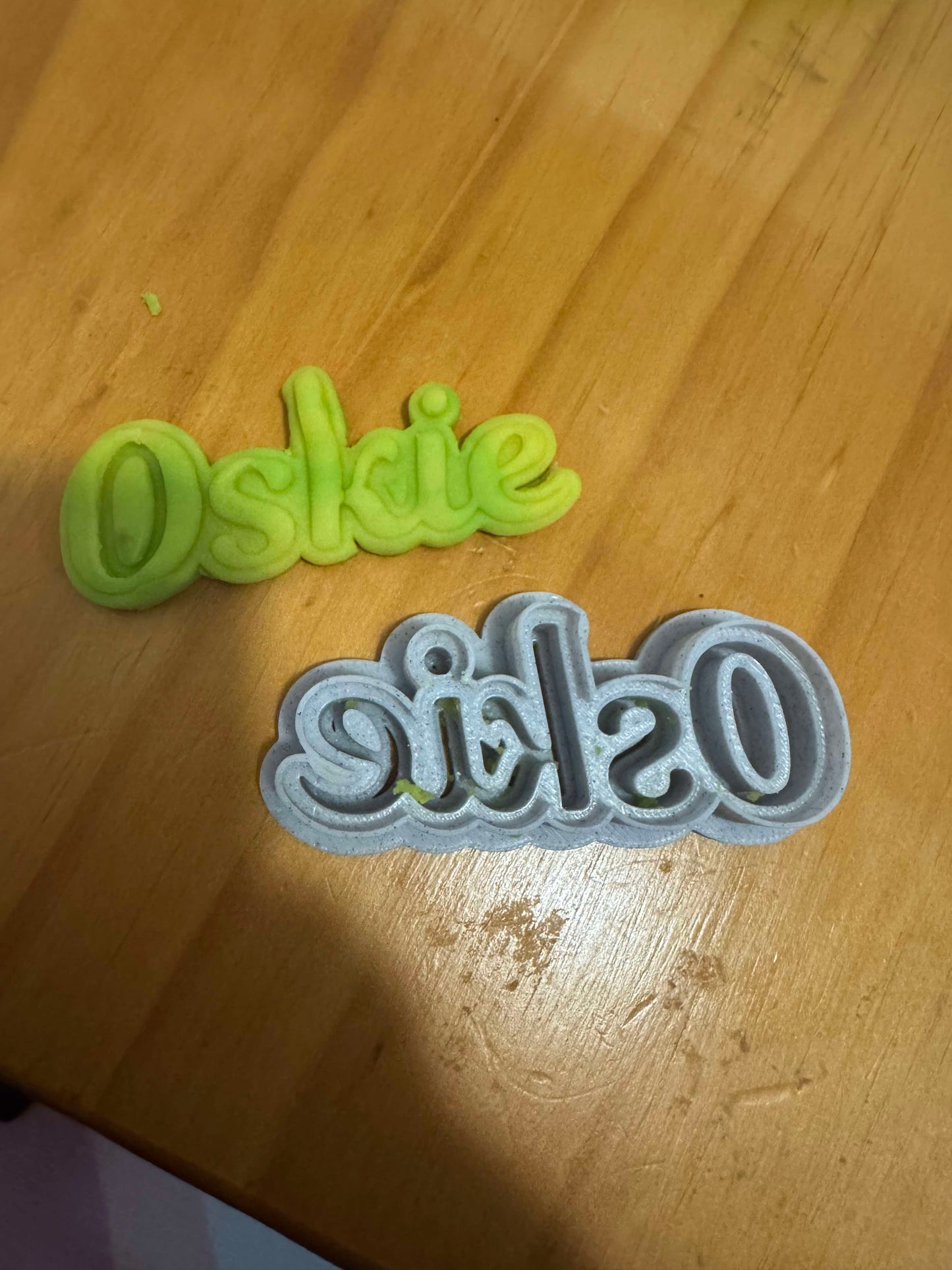 Personalised Name Cutters - Custom made 3D Printed Playdough or Polymer Clay Cutters