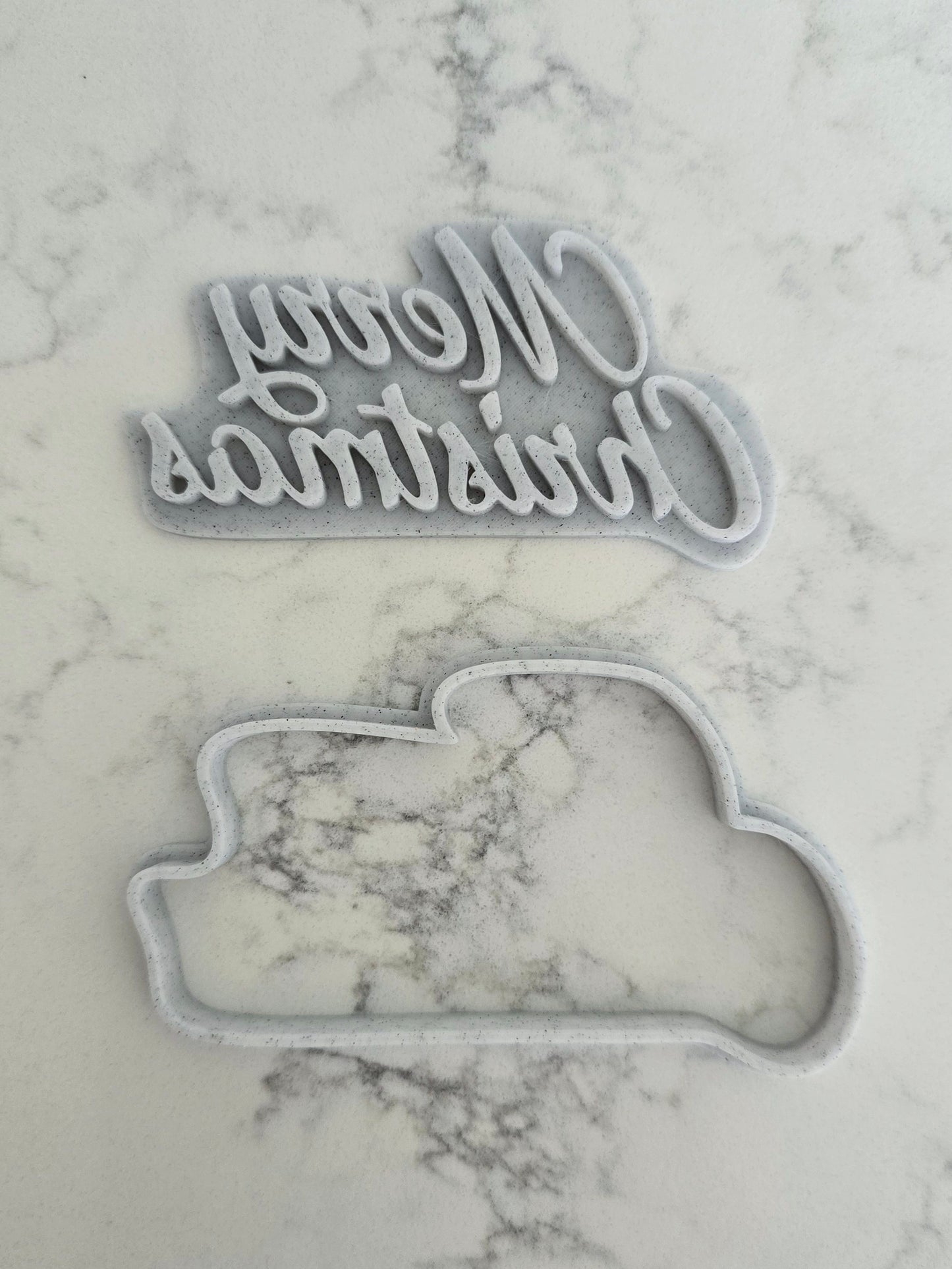 Merry Christmas 3D Printed Playdough Cutters - set of 2