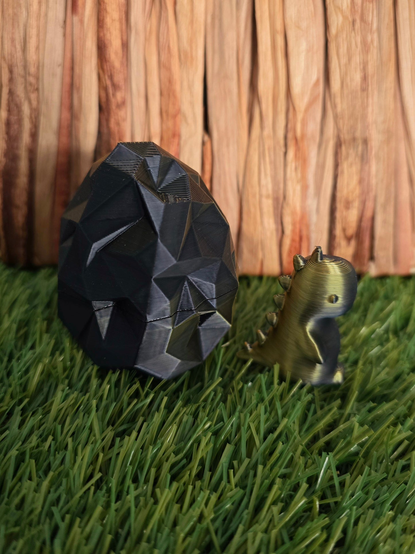 3D Printed Dino Egg with Tiny Dinosaur Inside