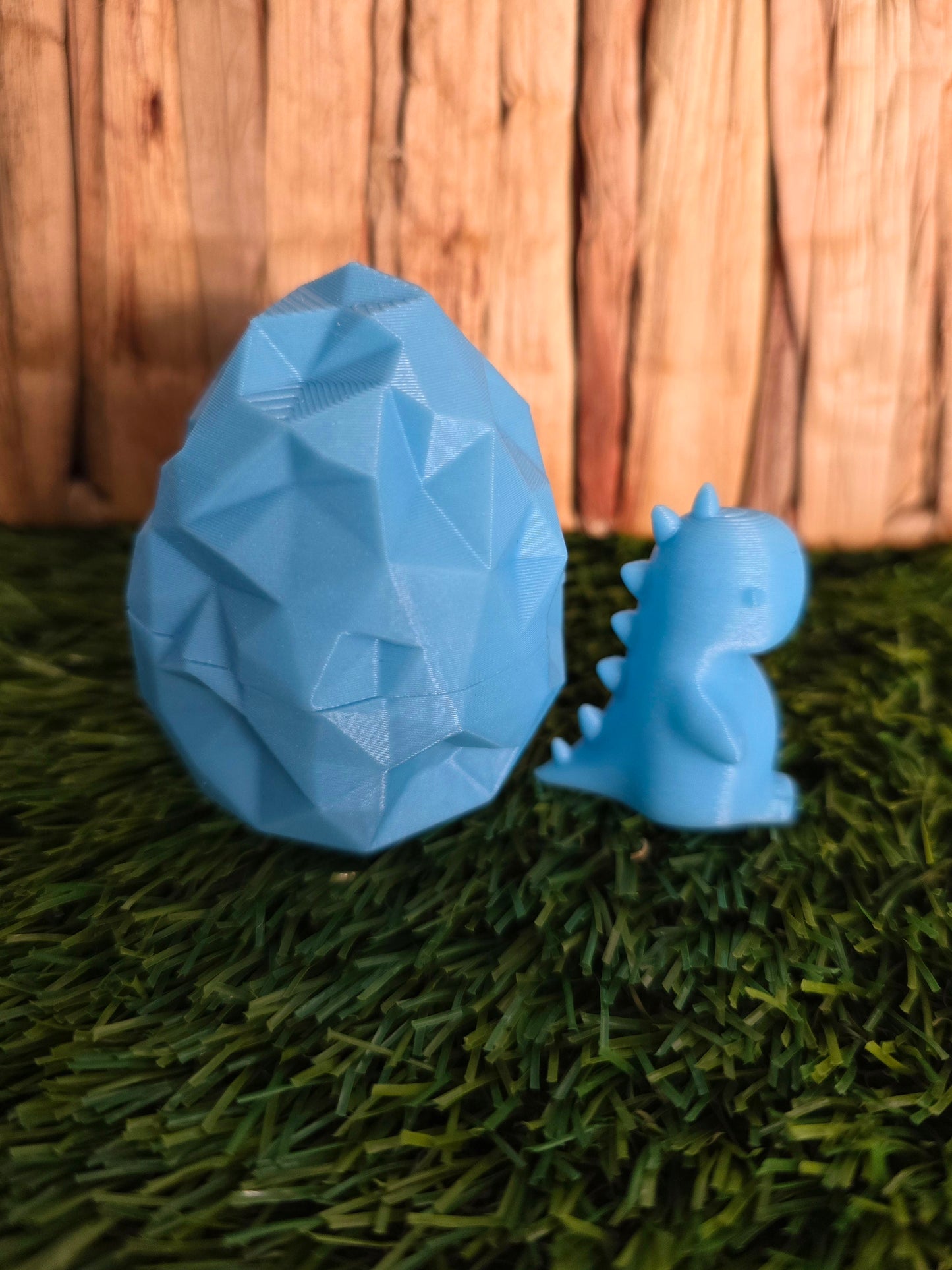 3D Printed Dino Egg with Tiny Dinosaur Inside - Glow-in-the-dark