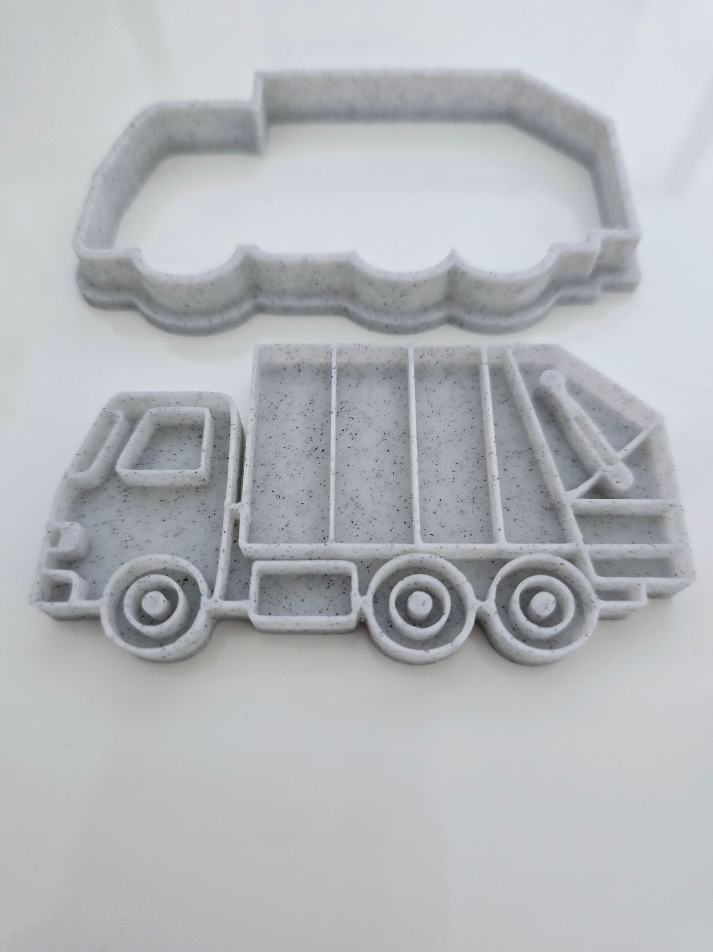 Garbage truck 3D Printed Playdough Cutters - set of 2