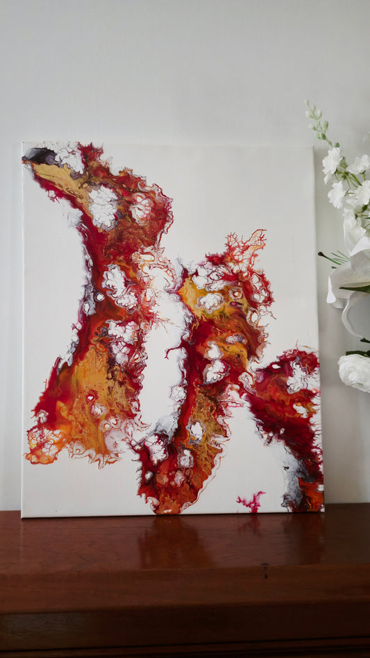 Original Abstract Acrylic Pour Statement Painting by Australian Artist - one of a kind