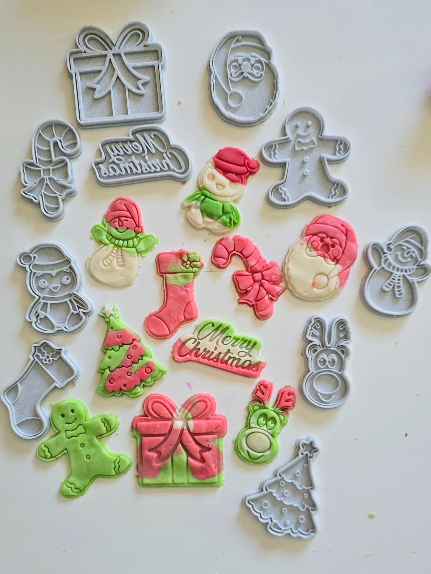 Christmas 3D Printed Playdough Cutter Pack - Set of 20