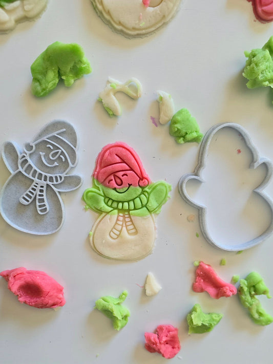 Christmas Snowman 3D Printed Playdough Cutters - set of 2