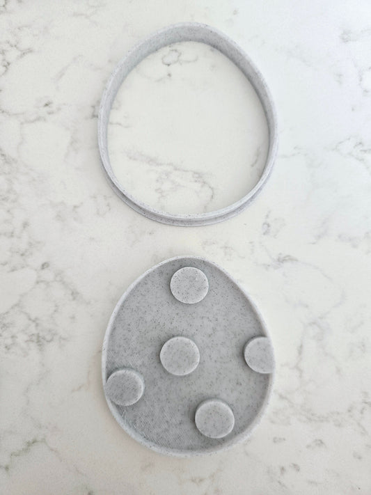Dinosaur Egg 3D Printed Playdough Cutters - set of 2