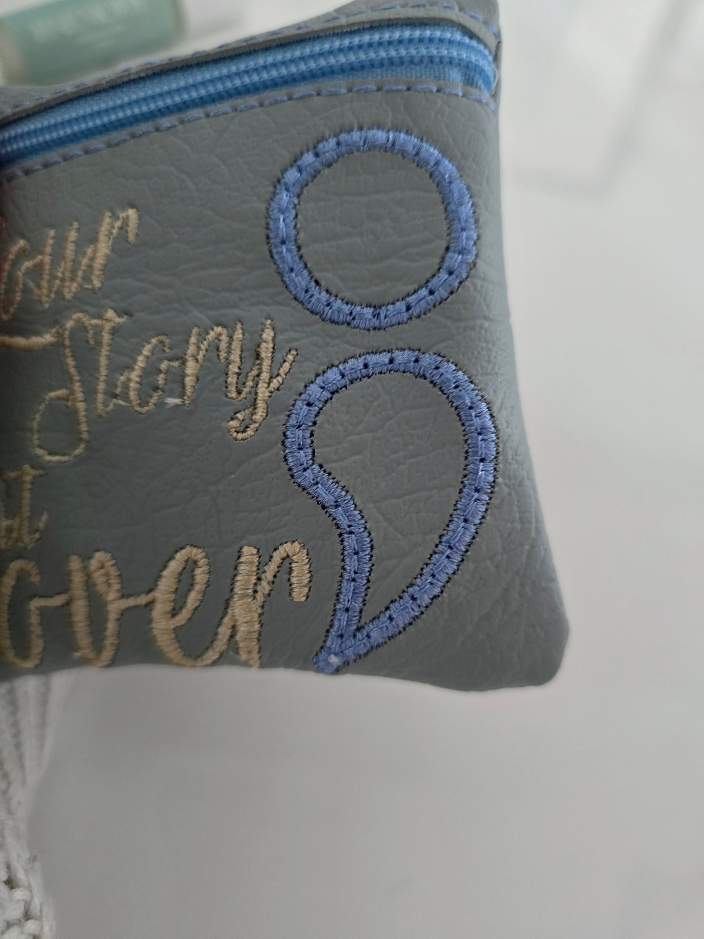 Your Story Isn't Over ; Mental Health Awareness Vinyl Coin Purse - Zip Bag