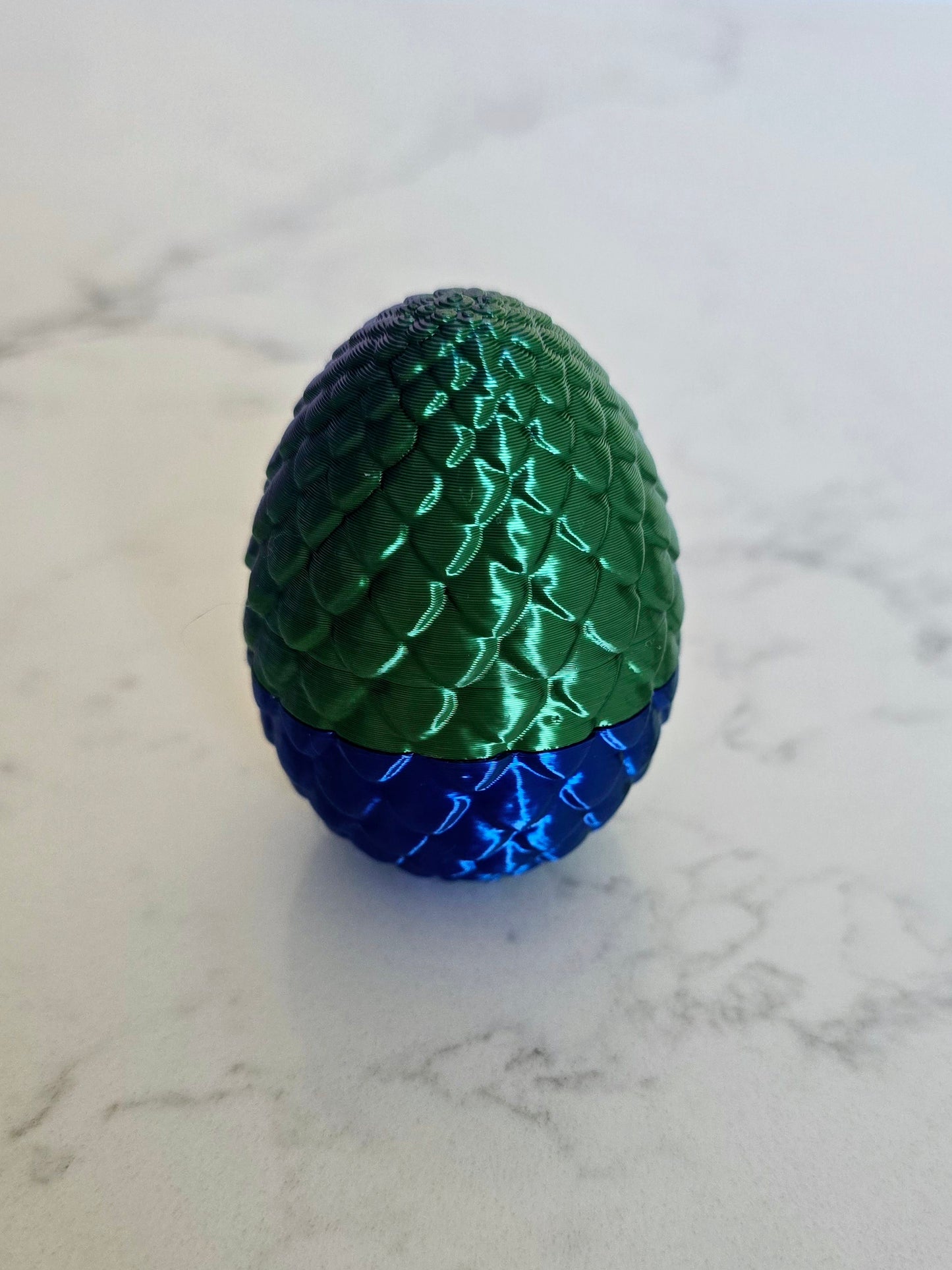 3D Printed Dragon Egg with Tiny Dragon Inside – Imperfect Print