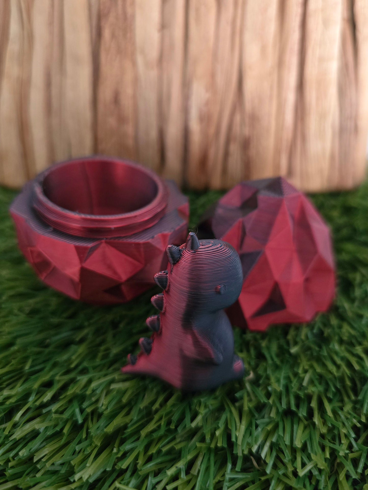 3D Printed Dino Egg with Tiny Dinosaur Inside