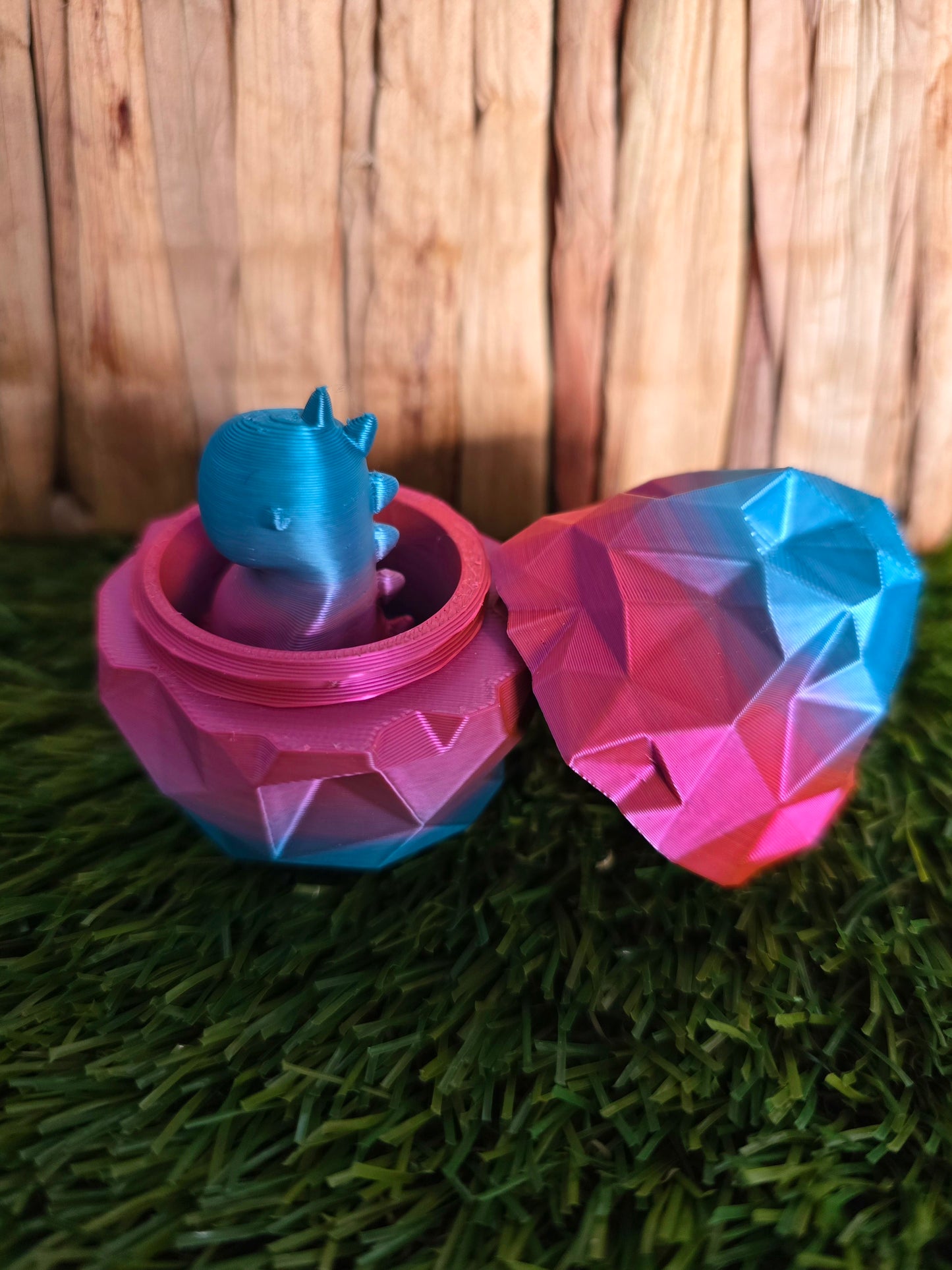 3D Printed Dino Egg with Tiny Dinosaur Inside