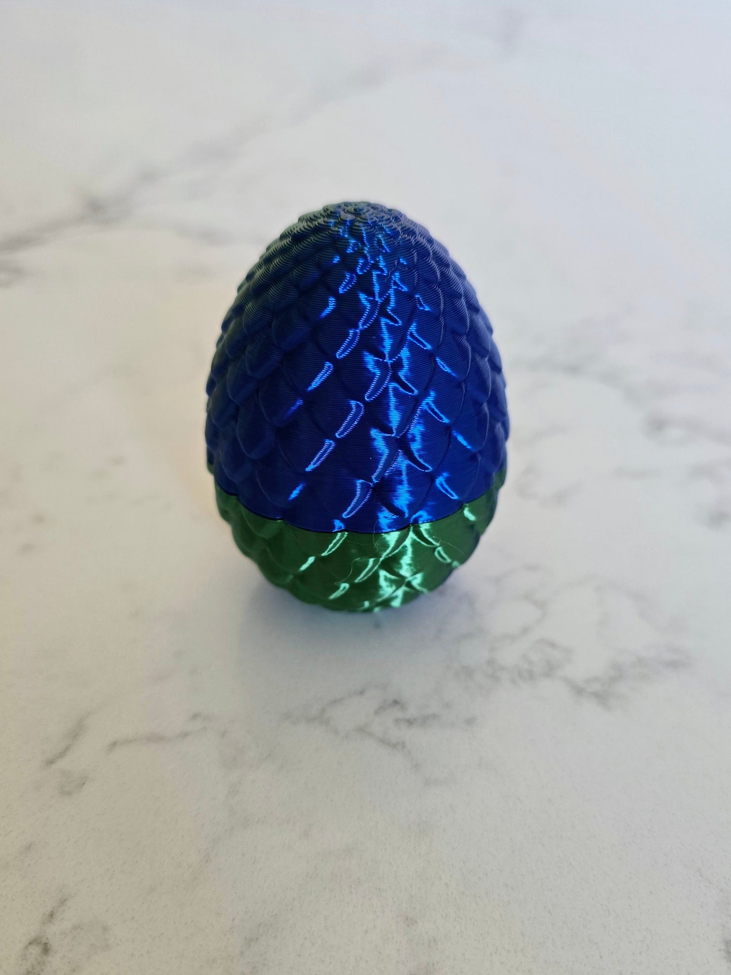 3D Printed Dragon Egg with Tiny Dragon Inside – Imperfect Print