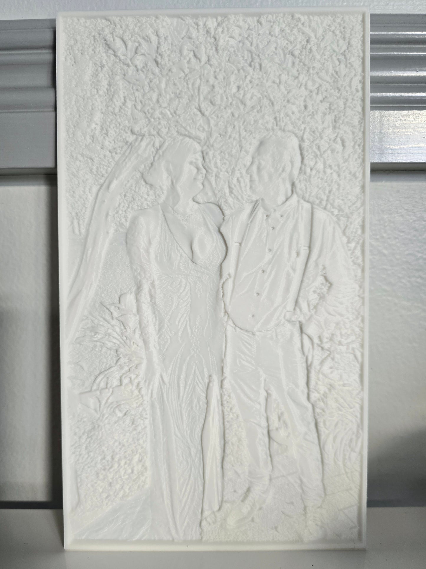 Custom 3D Printed Lithophane Lightbox Keepsake – Memorial, Wedding, Baby or Pet Photo - Light not included