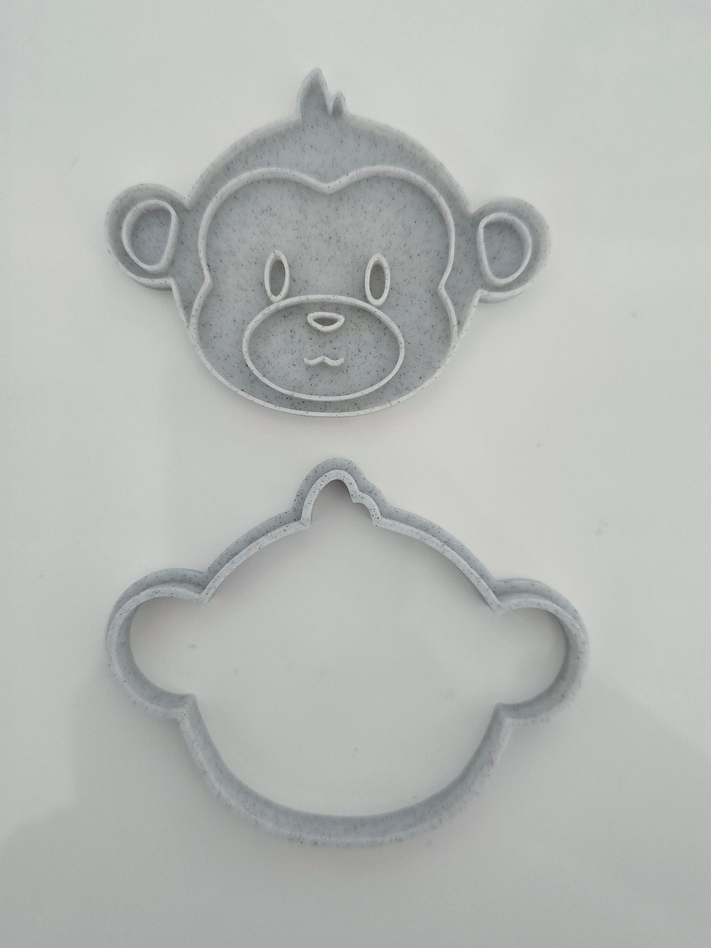 Monkey 3D Printed Playdough Cutters - set of 2