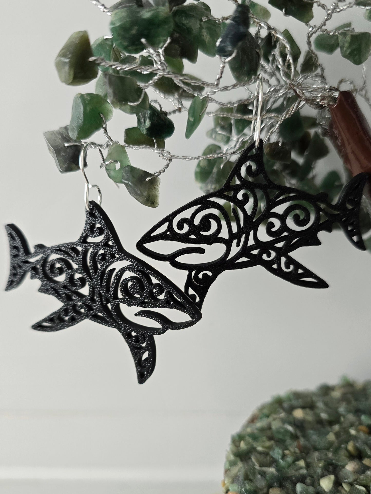Australian Animal Collection - Great White Shark 3D Printed Earrings with Hypoallergenic Hooks